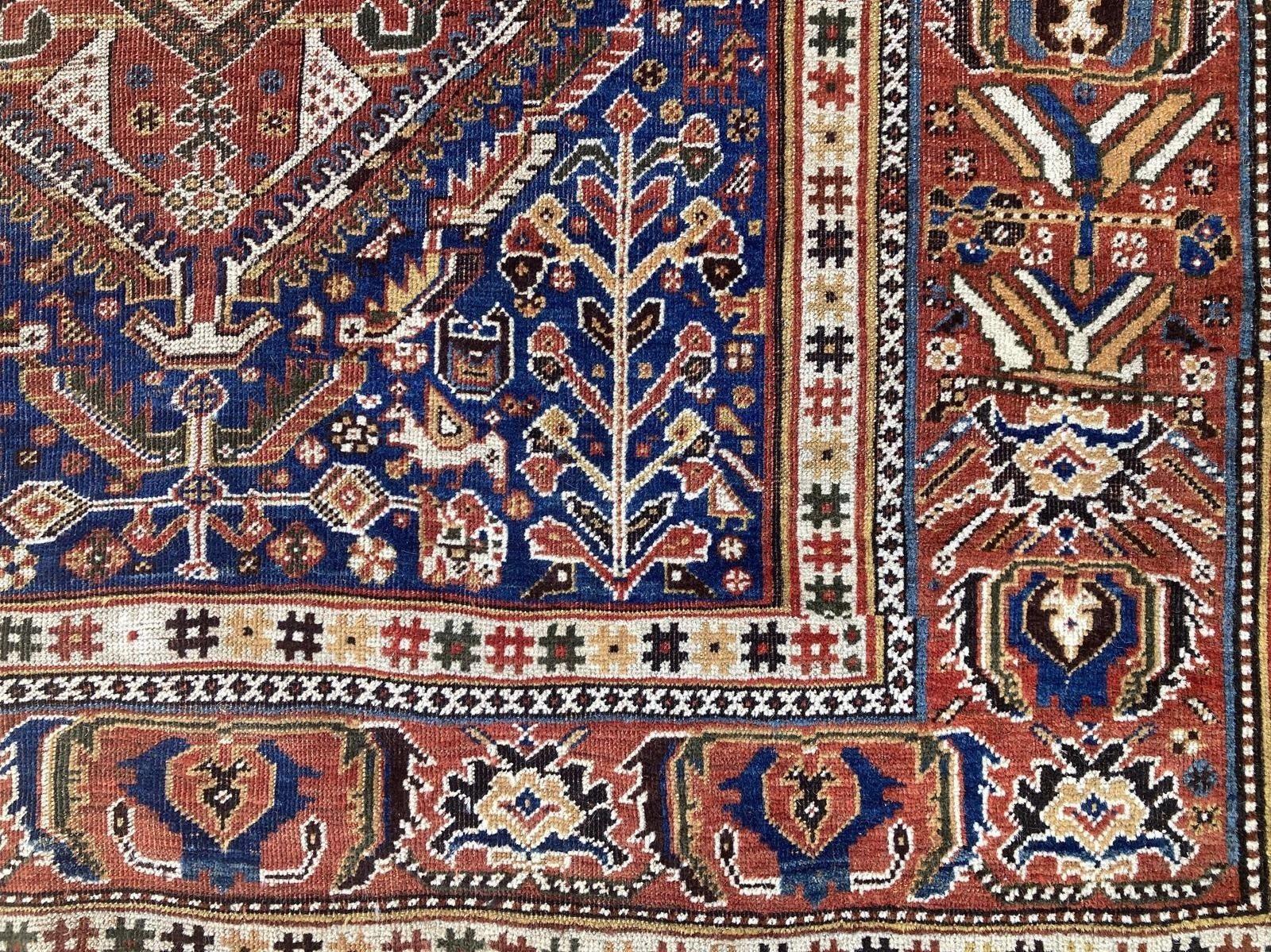 Antiker Qashqai-Teppich im Angebot 1