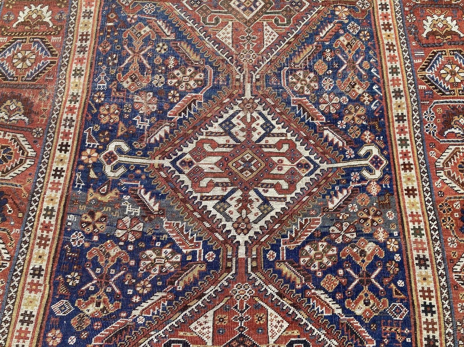 Antiker Qashqai-Teppich im Angebot 2