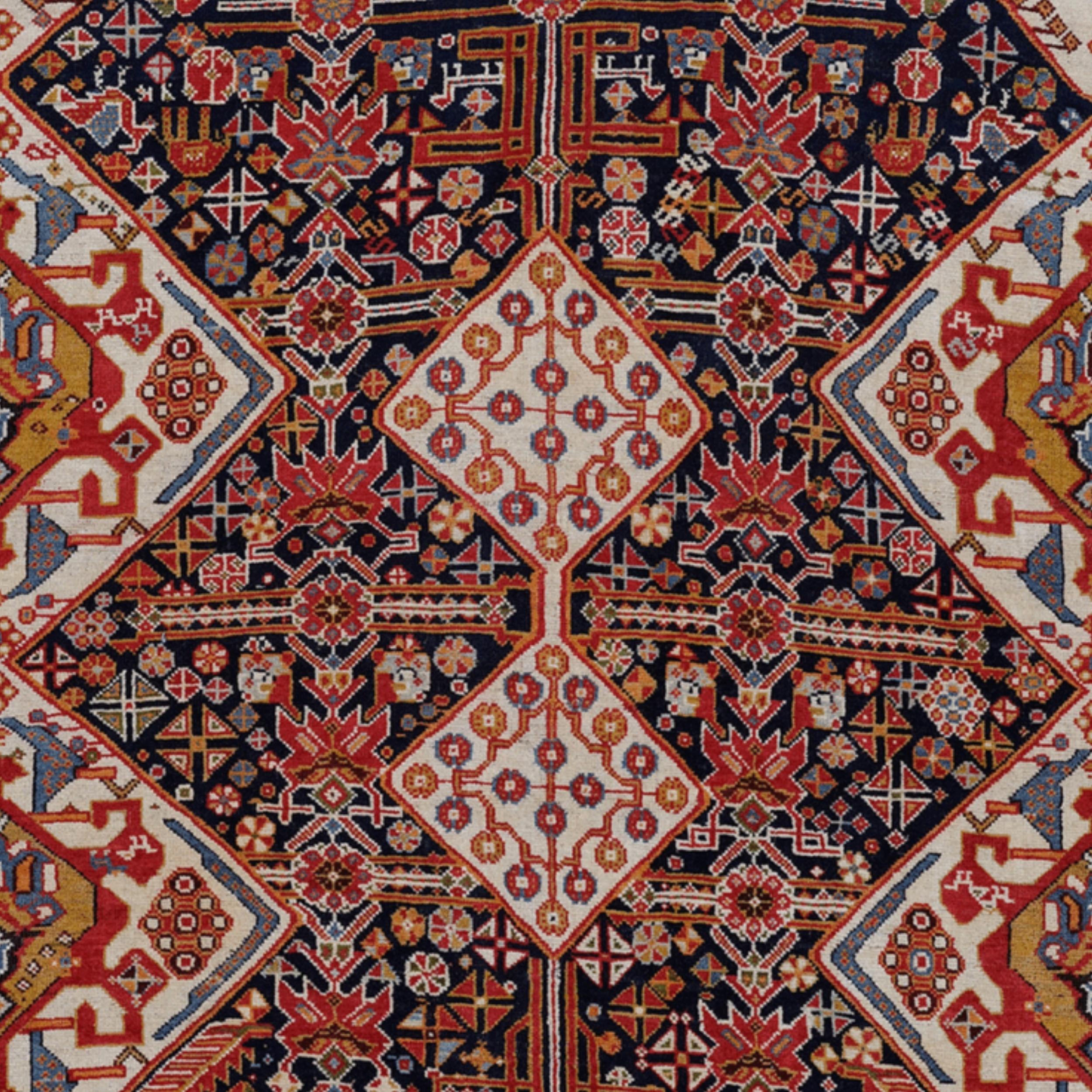 Antiker Gaschgai-Teppich - spätes 19. Jahrhundert (Persisch) im Angebot