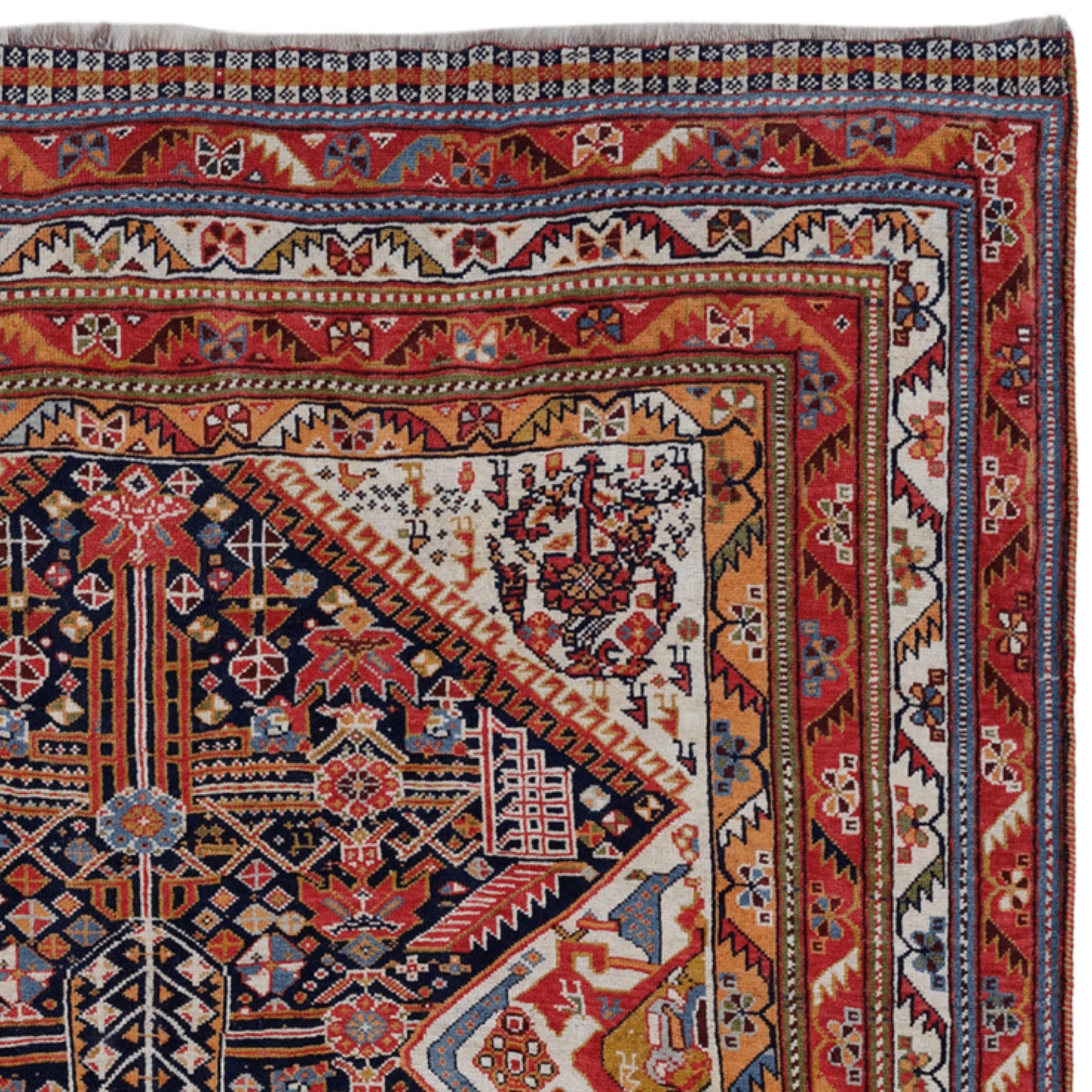 Antiker Gaschgai-Teppich - spätes 19. Jahrhundert (Handgeknüpft) im Angebot