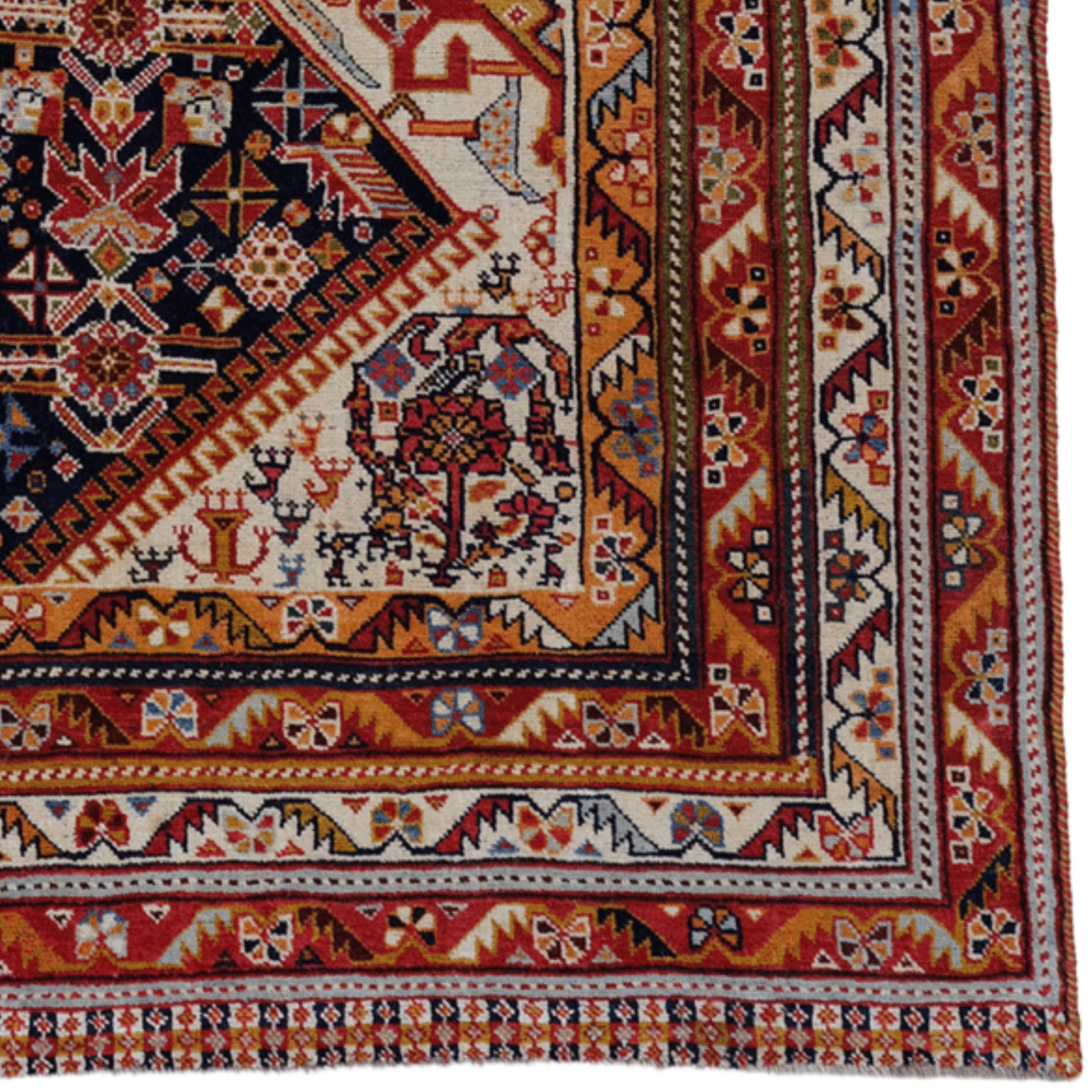 Antiker Gaschgai-Teppich - spätes 19. Jahrhundert im Zustand „Gut“ im Angebot in Sultanahmet, 34