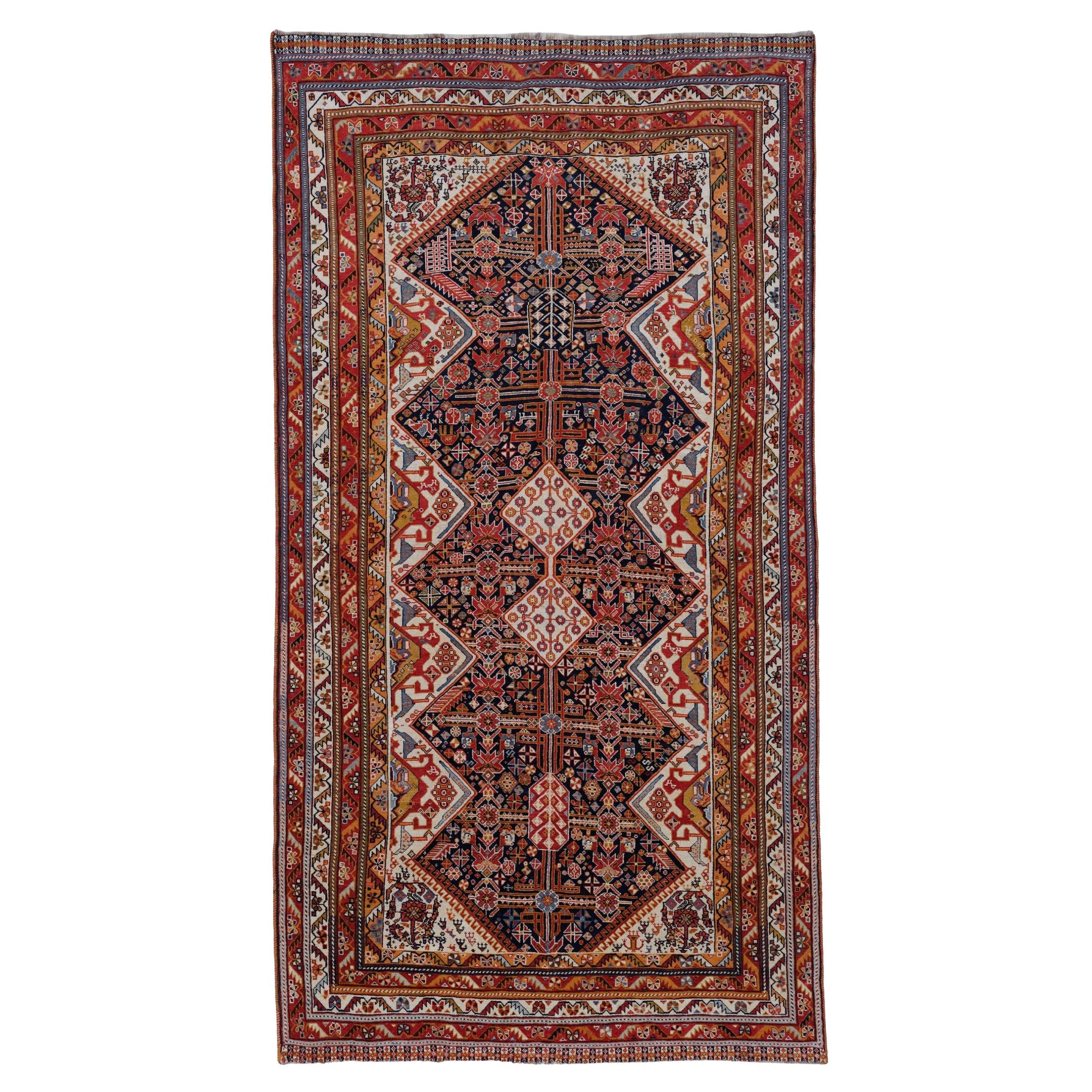 Antiker Gaschgai-Teppich - spätes 19. Jahrhundert