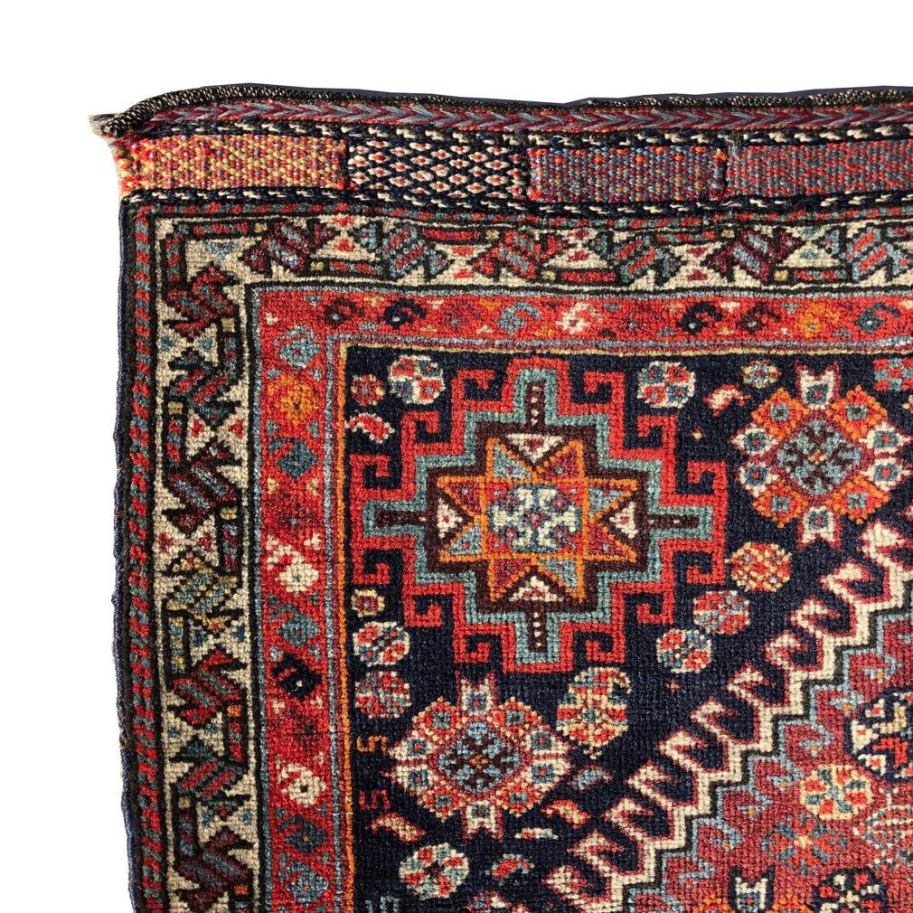 Persian Antique Qashqai Saddle Bag Front Panel, Shiraz, Southern Persia For Sale