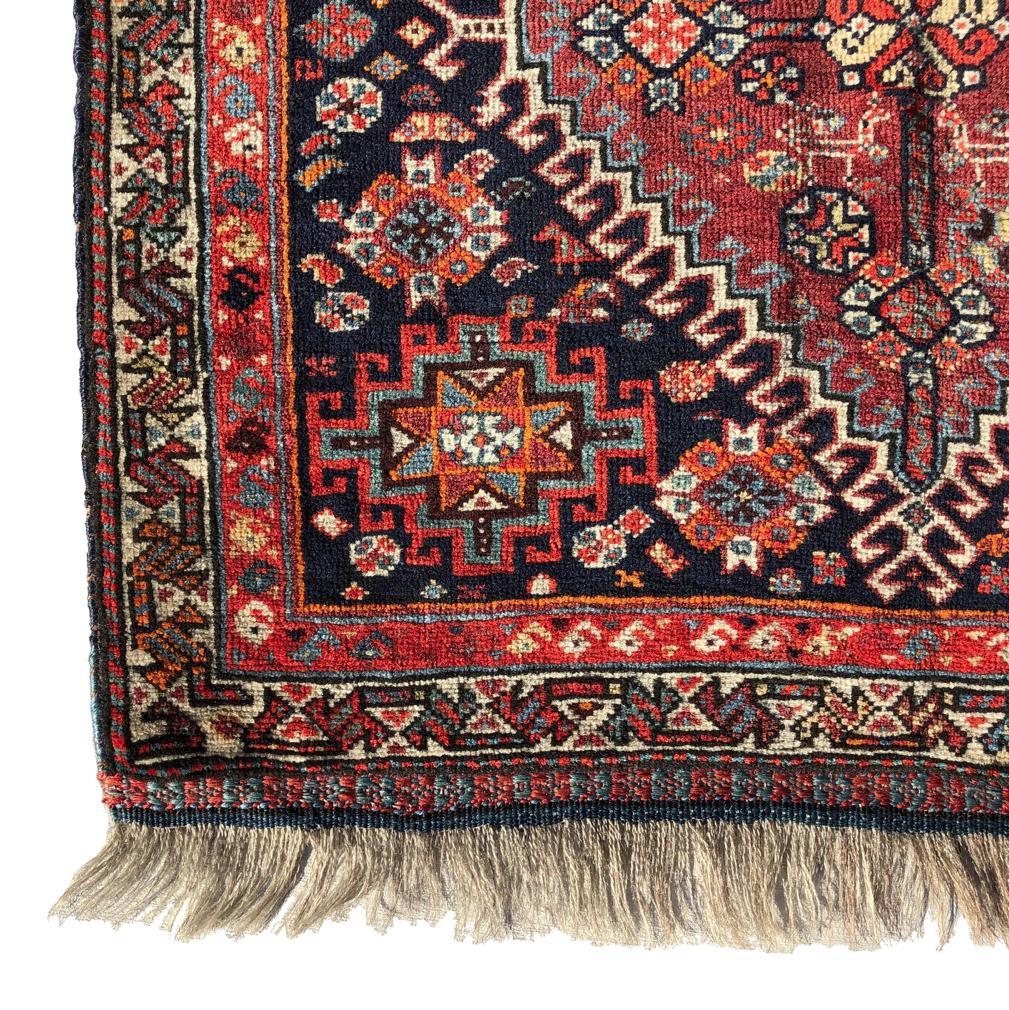 Antique Qashqai Saddle Bag Front Panel, Shiraz, Southern Persia In Good Condition For Sale In New York, NY