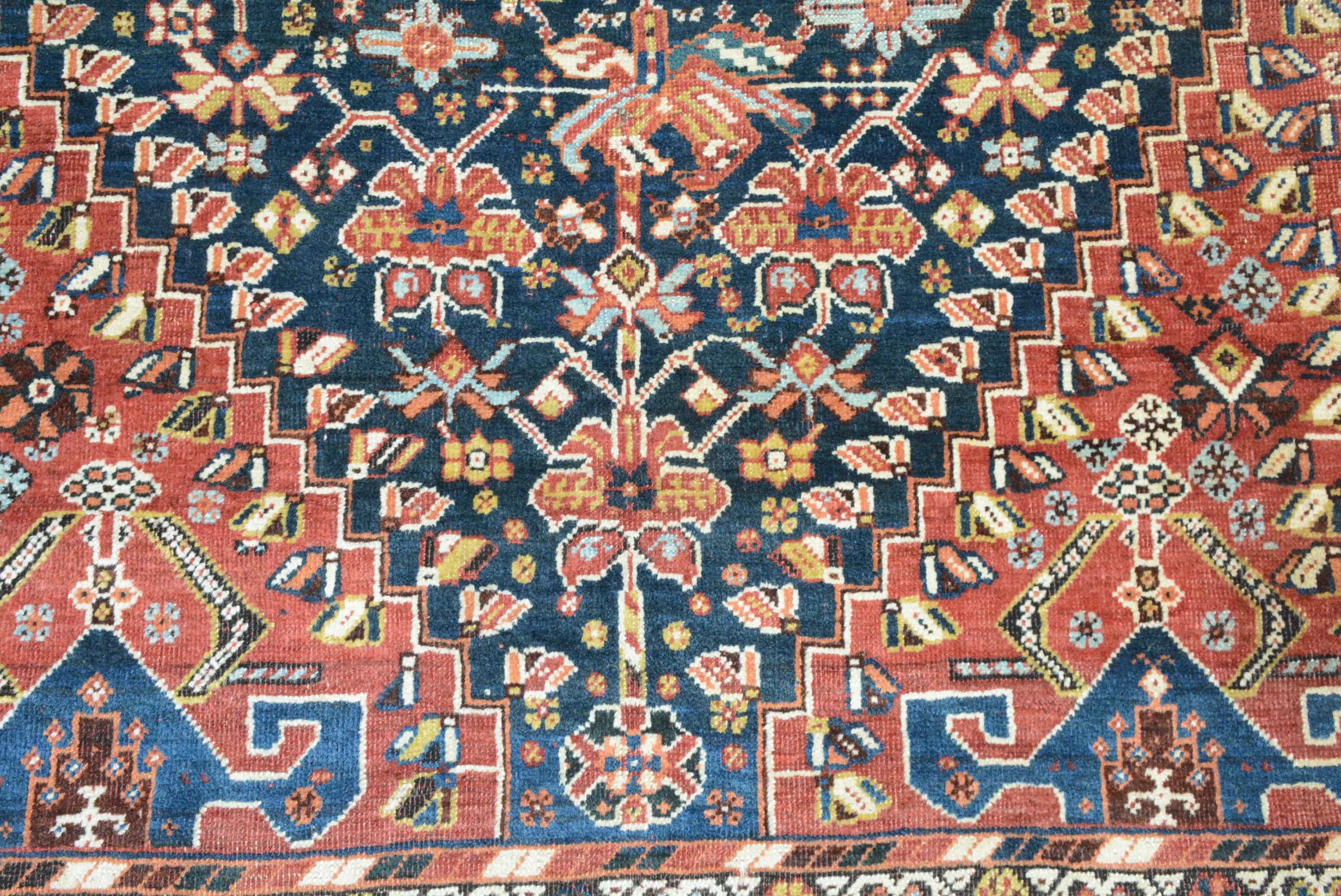 Antique Qashqai Shiraz Carpet For Sale 2