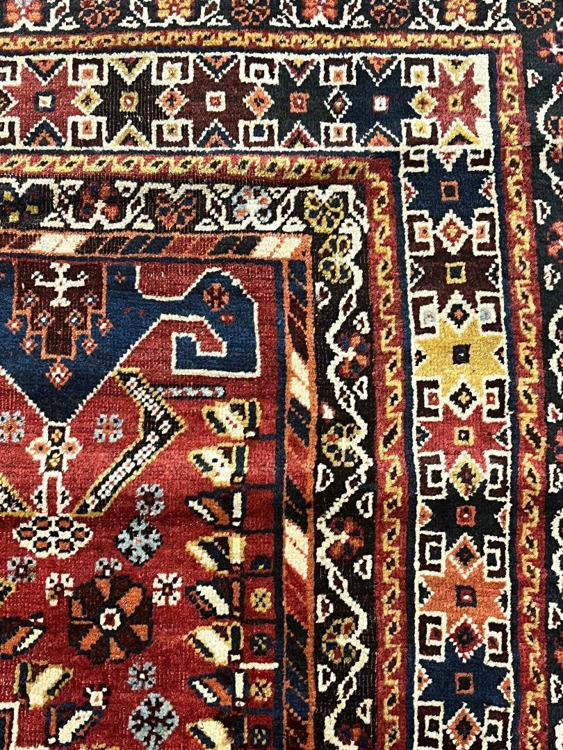 Persian Antique Qashqai Shiraz Carpet For Sale