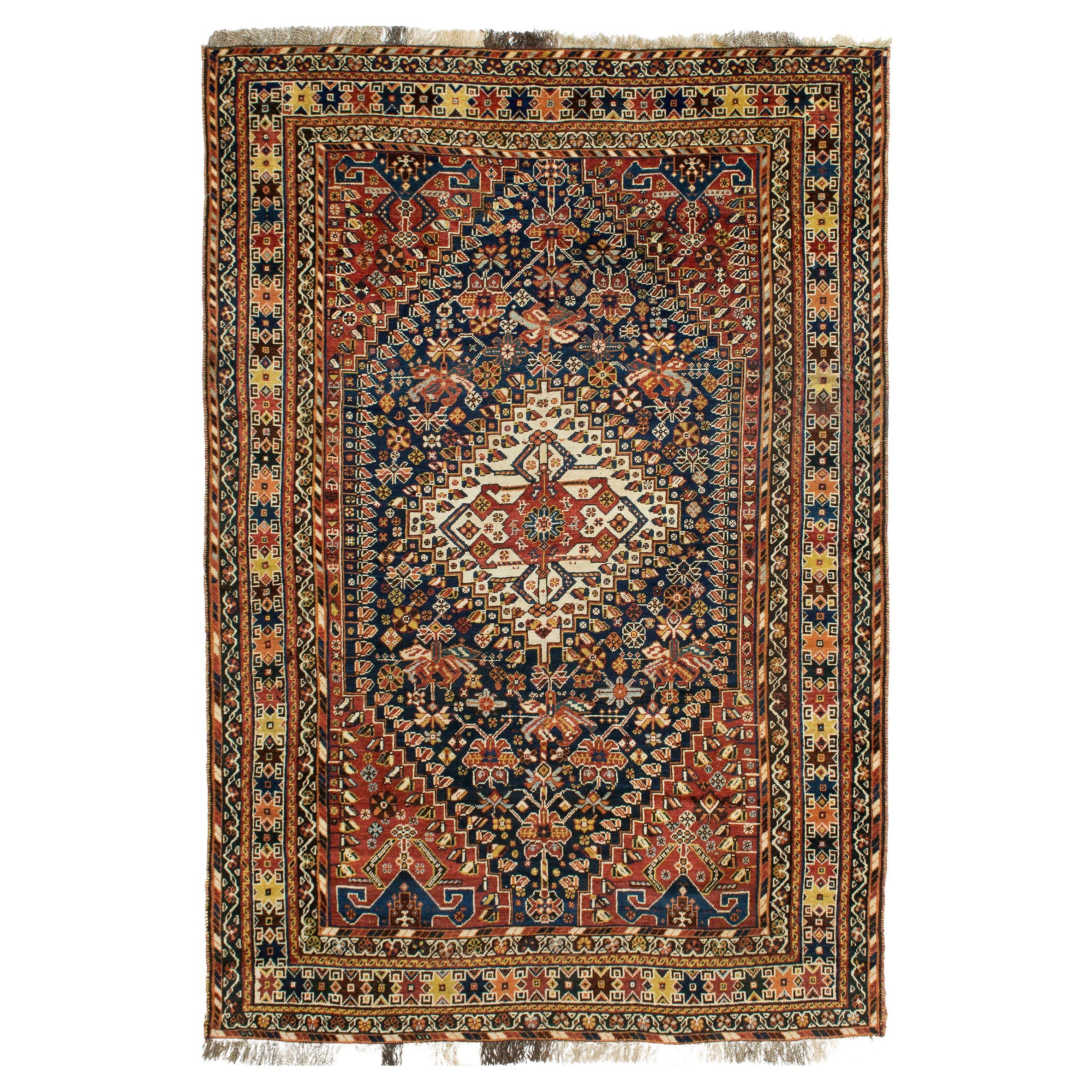 Antique Qashqai Shiraz Carpet For Sale