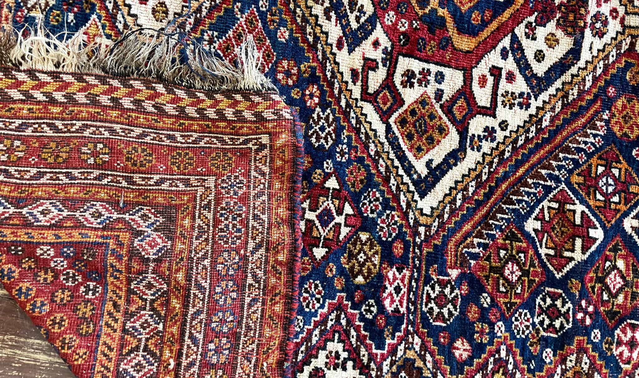 Antique Qashqai/ Shiraz Rug For Sale 3