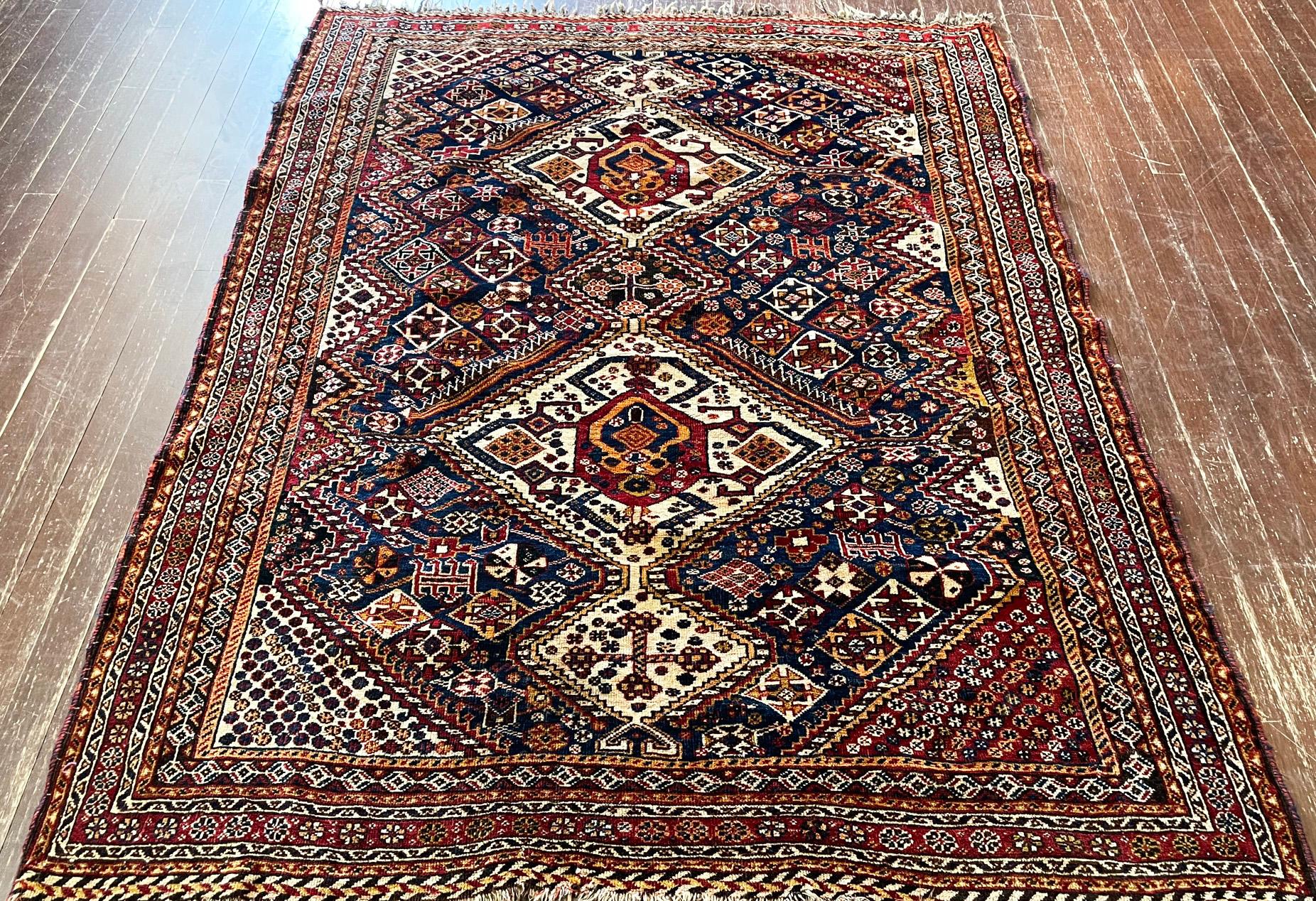 Antique Qashqai/ Shiraz Rug For Sale 4