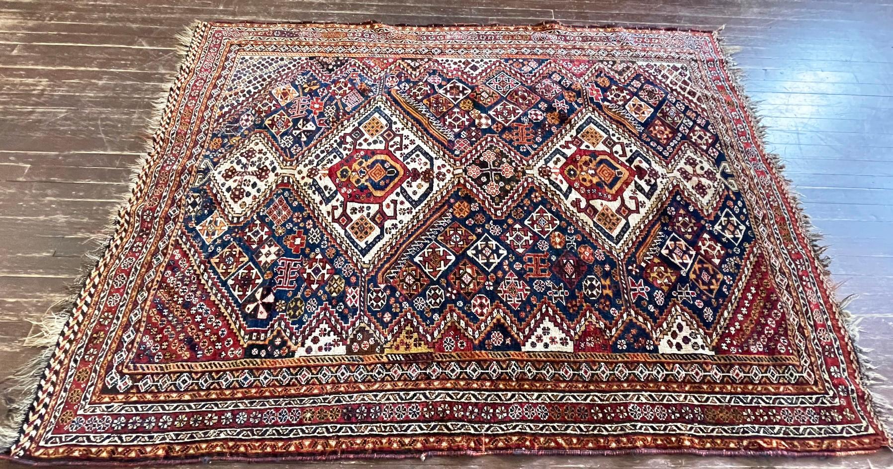 20th Century Antique Qashqai/ Shiraz Rug For Sale