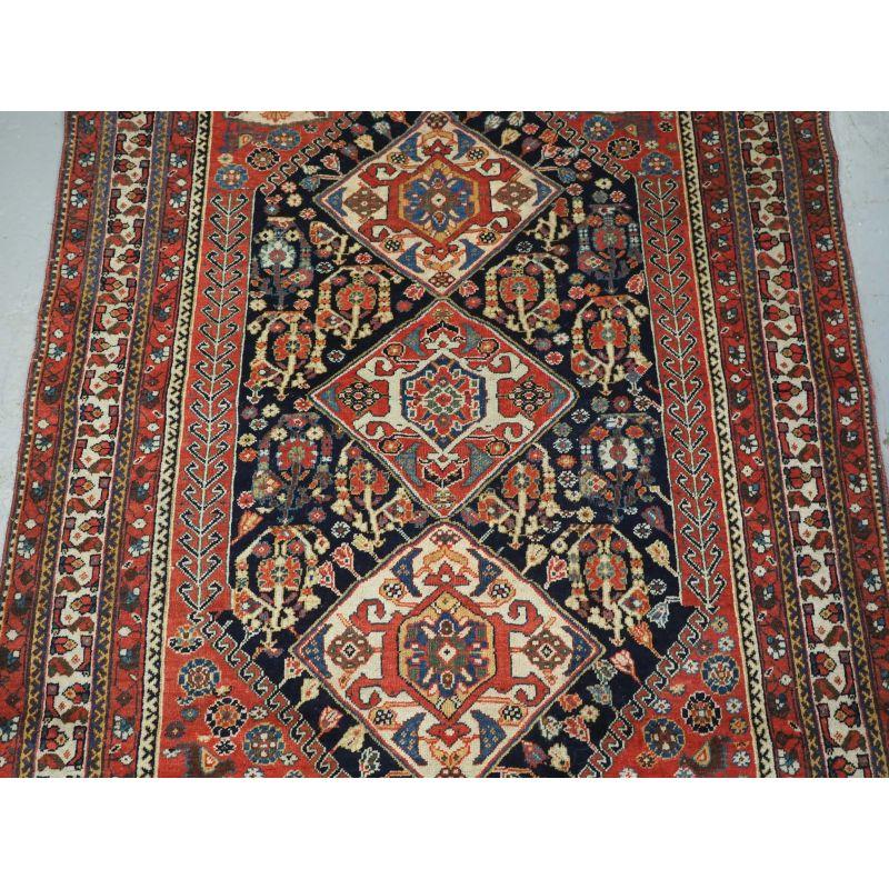 19th Century Antique Qashqai Tribal Rug For Sale