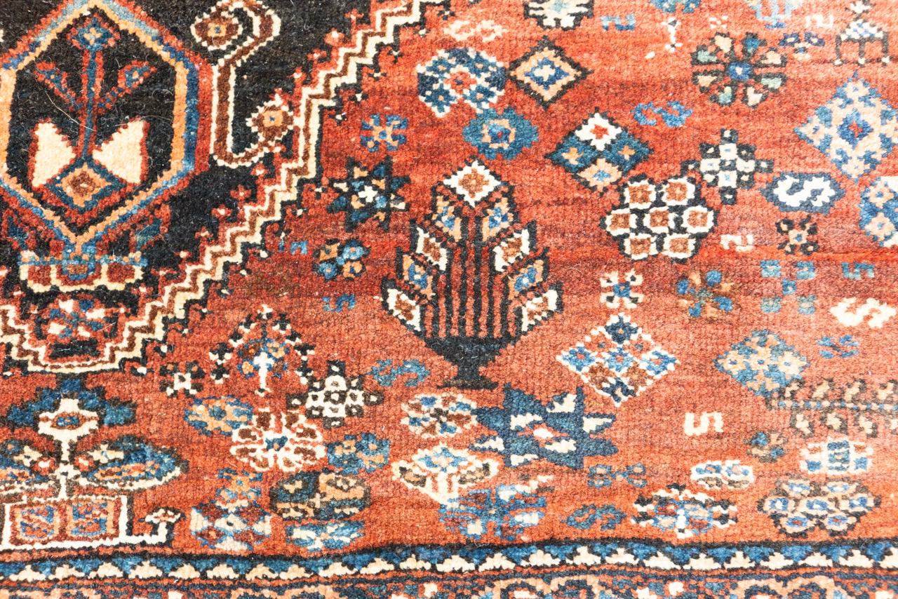 Wool Antique Qasqai Carpet For Sale