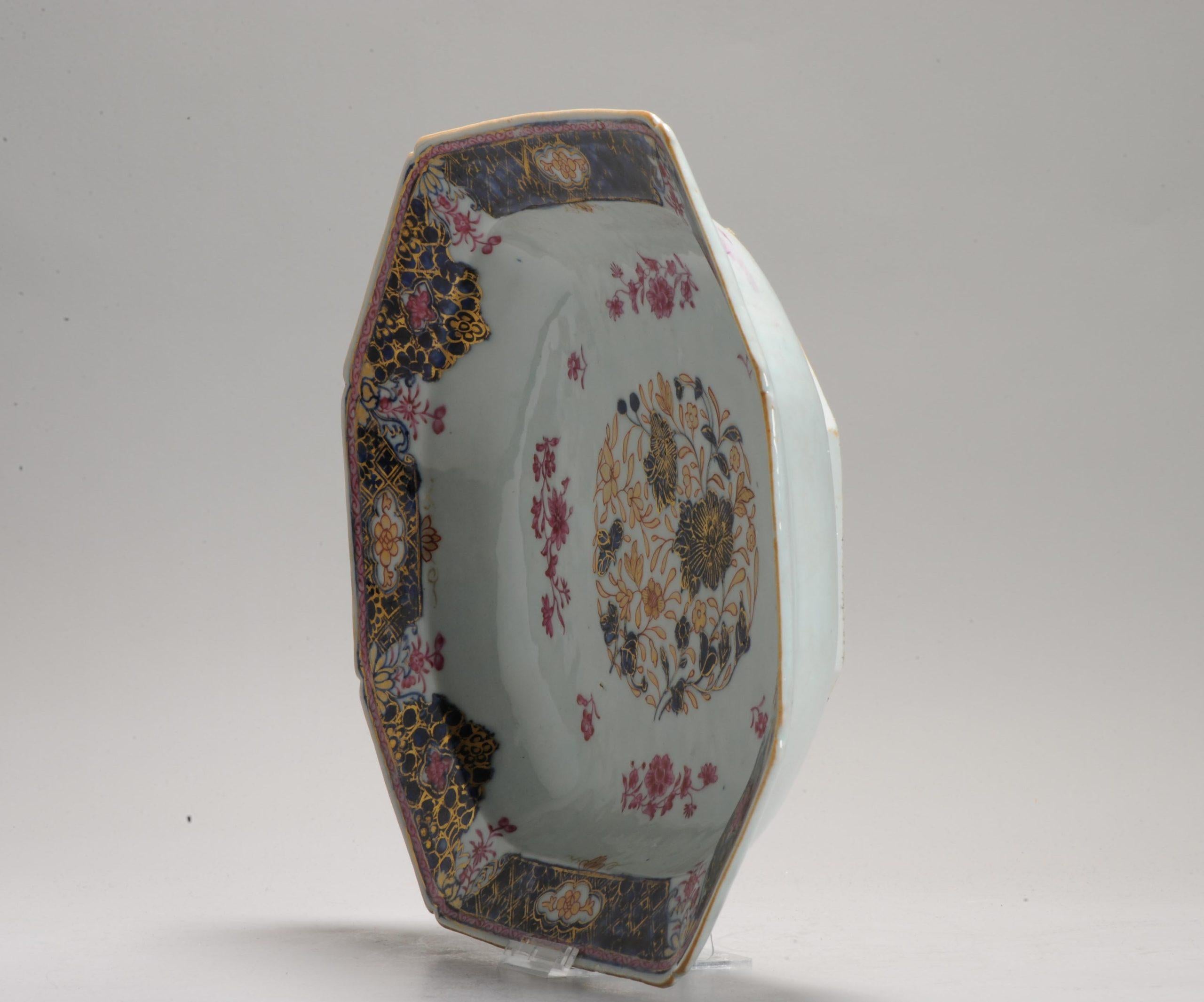 Antigua fuente de porcelana china islámica de Qianlong/Jiaqing, ca. 1780-1800 Qing en venta
