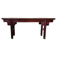 Panchina antica della dinastia Qing, in legno di olmo