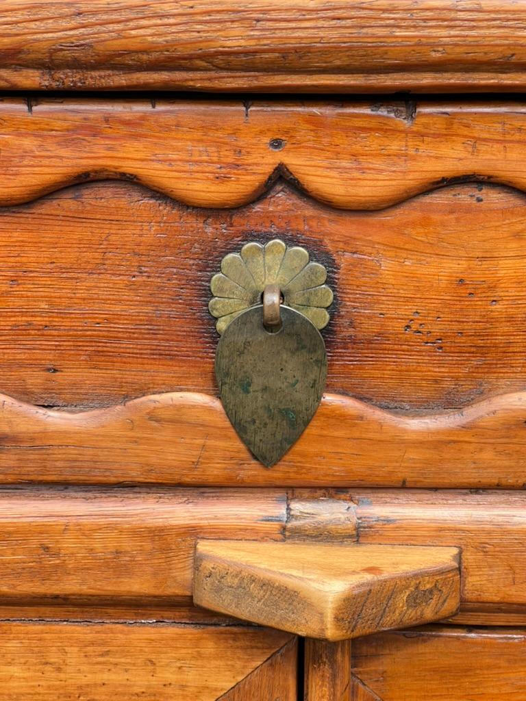 Wood Antique Qing Dynasty Butterfly Cabinet c. 1800s For Sale