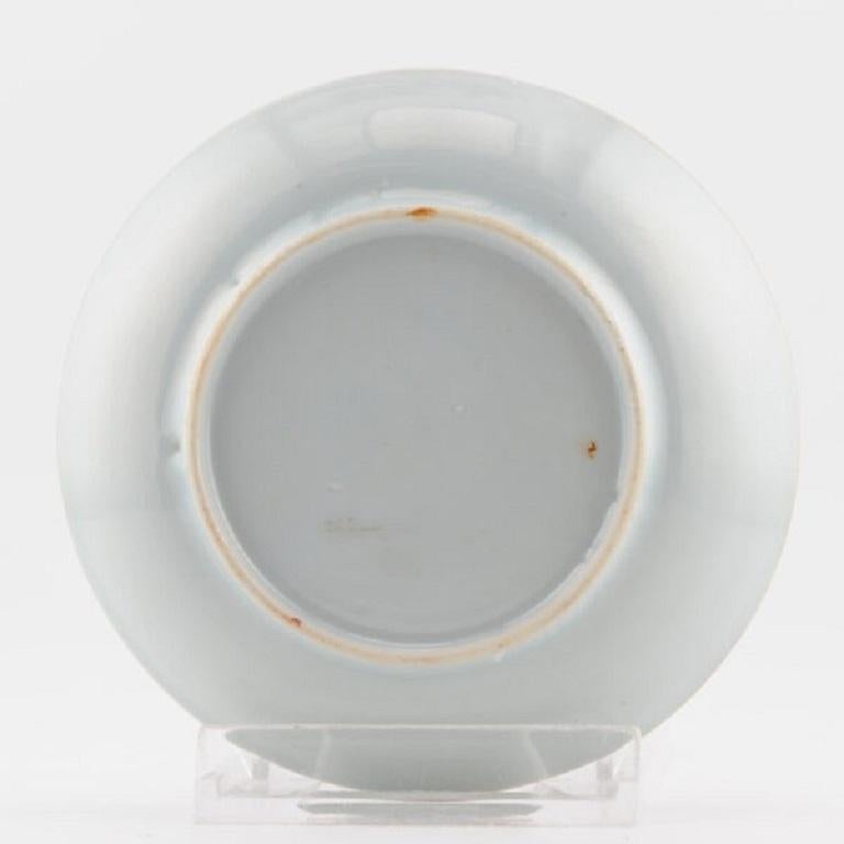 Chinois Ancienne feuille de tabac en porcelaine chinoise de la dynastie Qing Amsterdams Bont, 1750 en vente