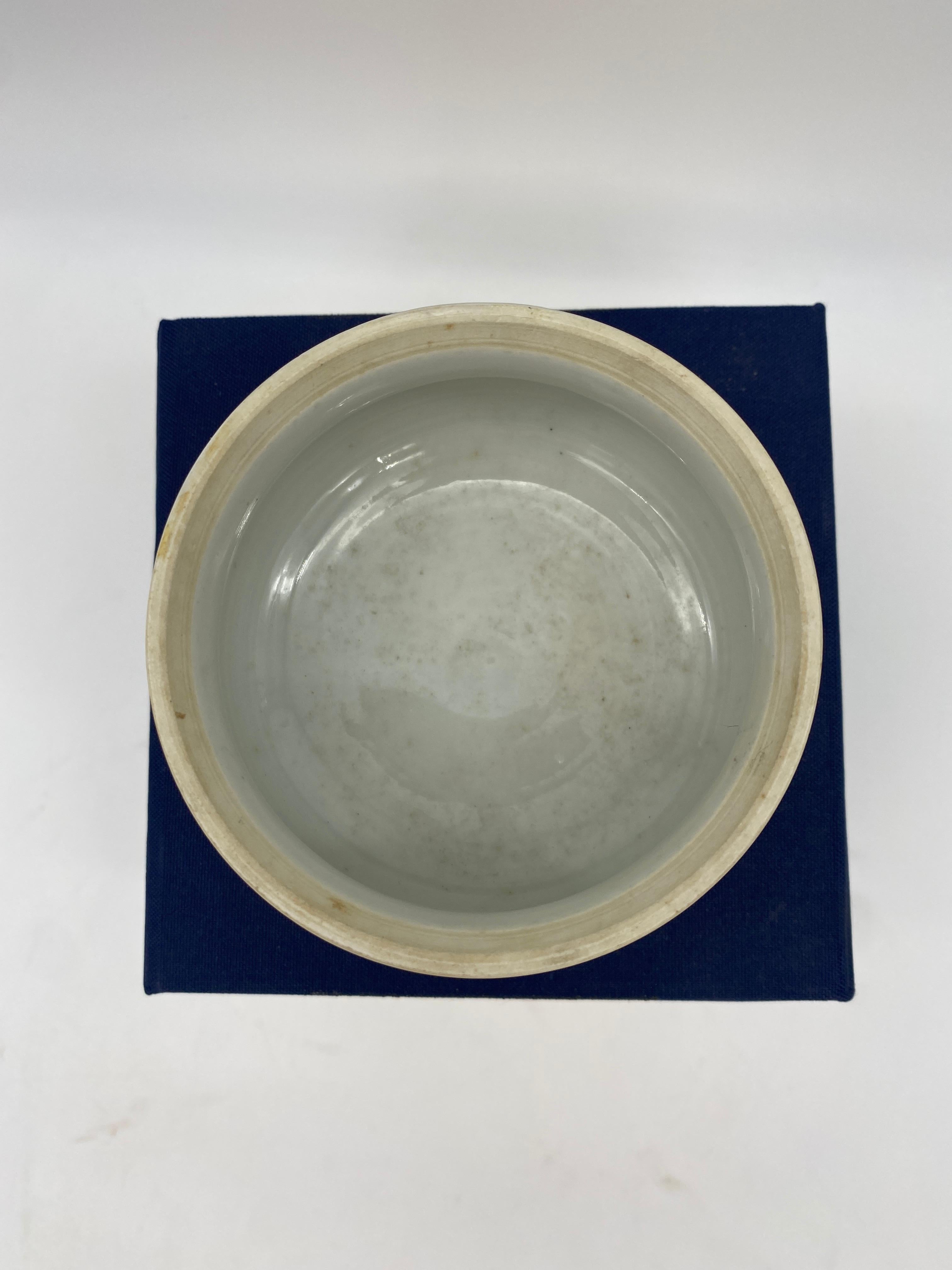 Antique Qing Dynasty Blue and White Chinese Porcelain Censer For Sale 6