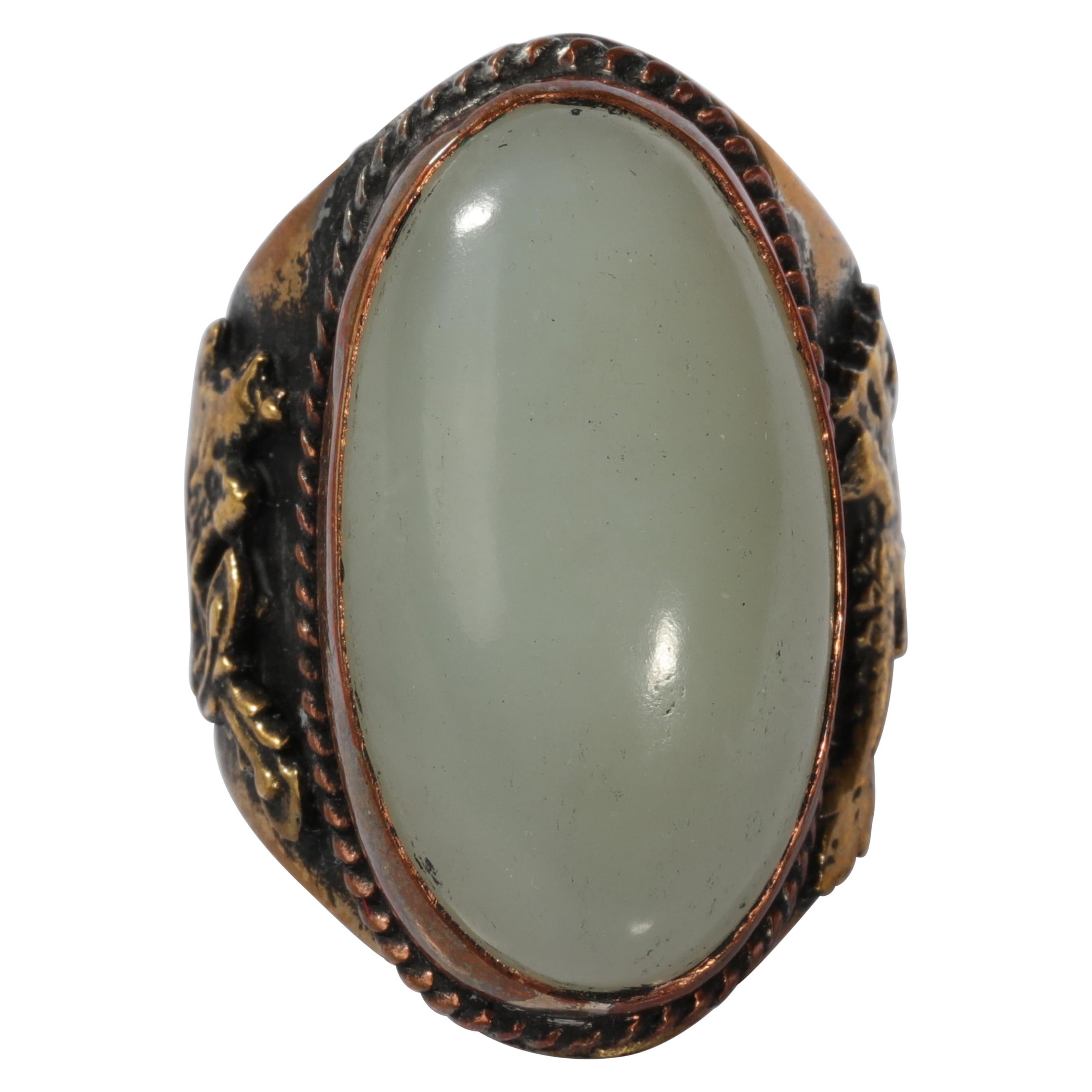 Antique Qing Dynasty Mutton Fat Ring