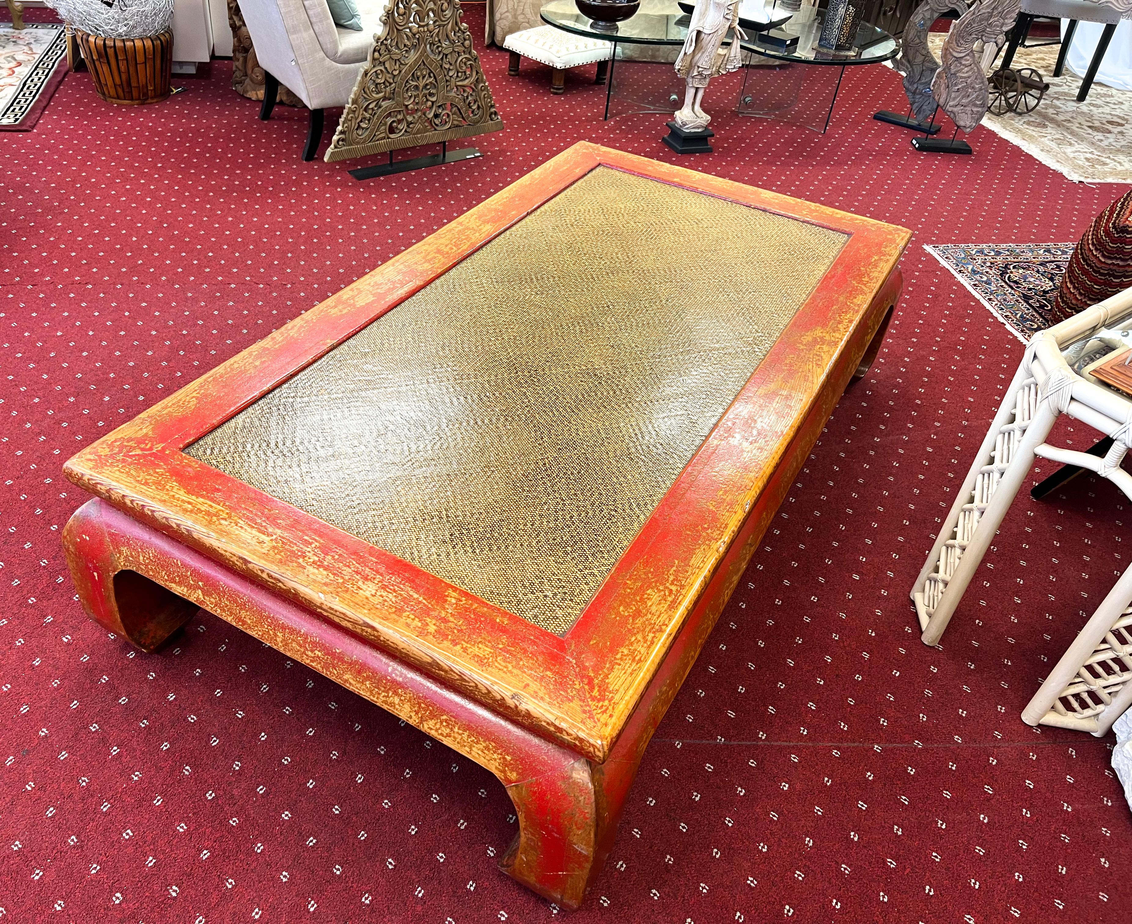 Lacquered Ming Dynasty Style Daybed/Coffee Table For Sale