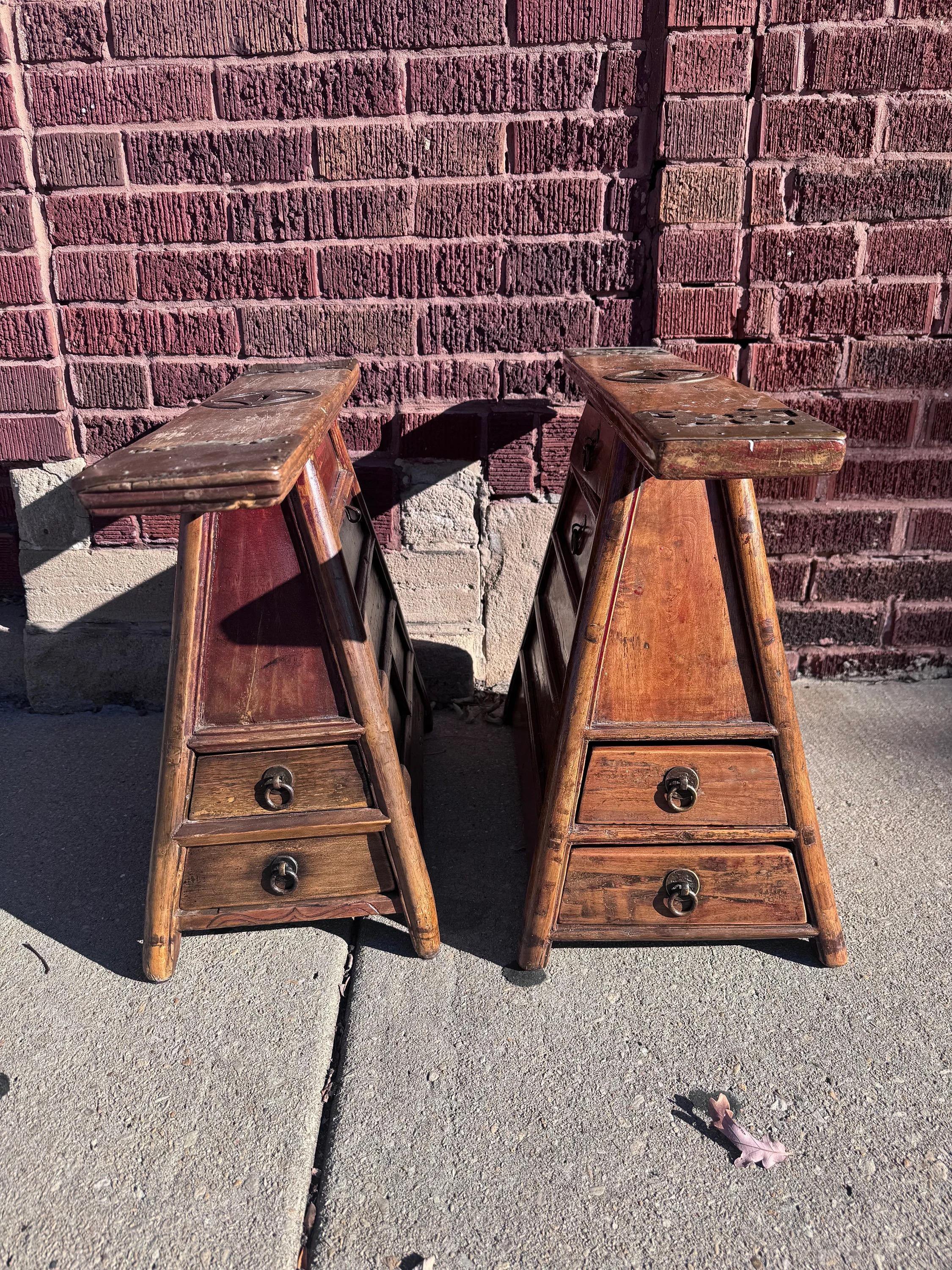 19th Century Antique Qing Style Chinese Barber Stool - Pair For Sale