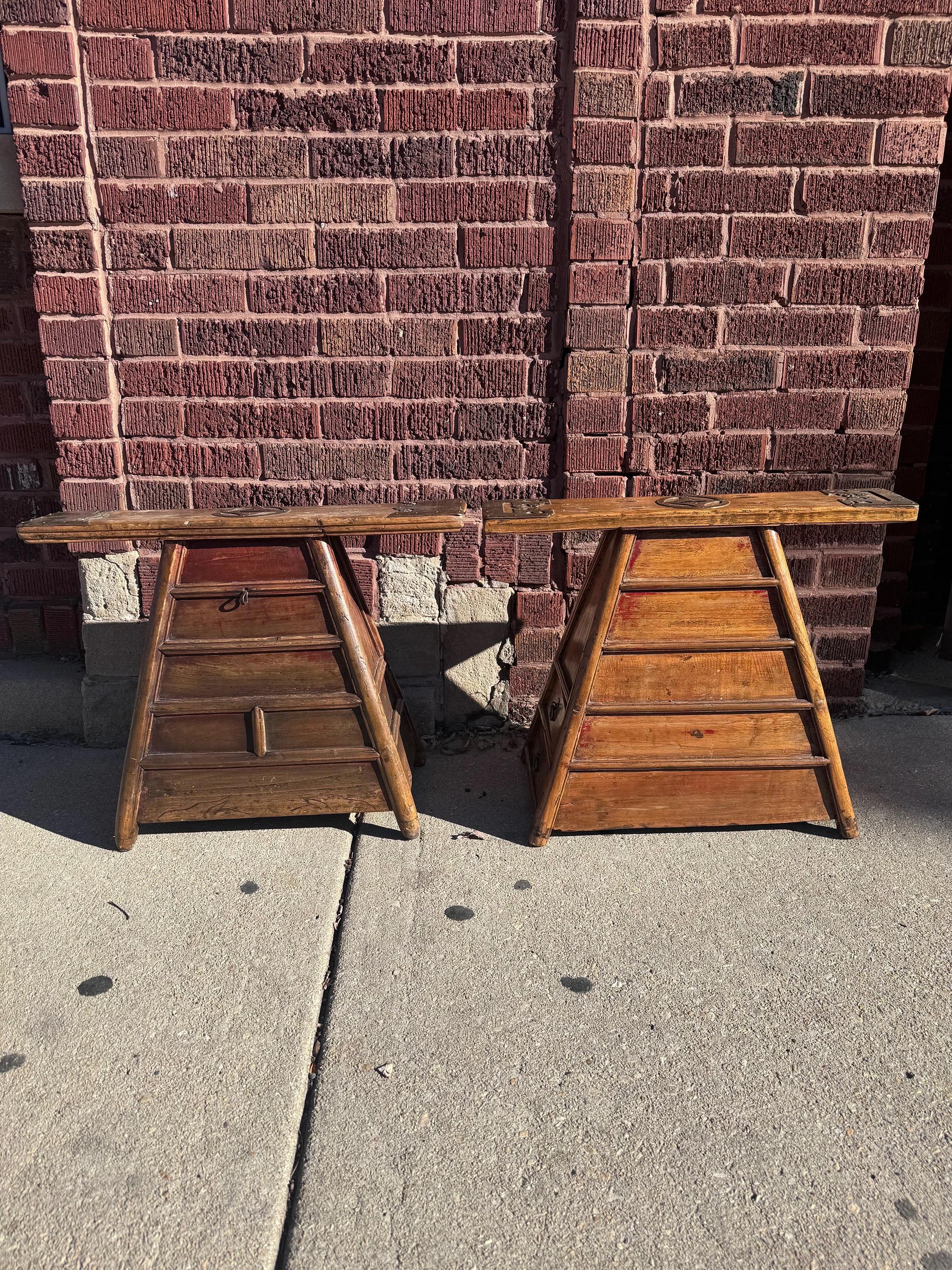 Antique Qing Style Chinese Barber Stool - Pair For Sale 3