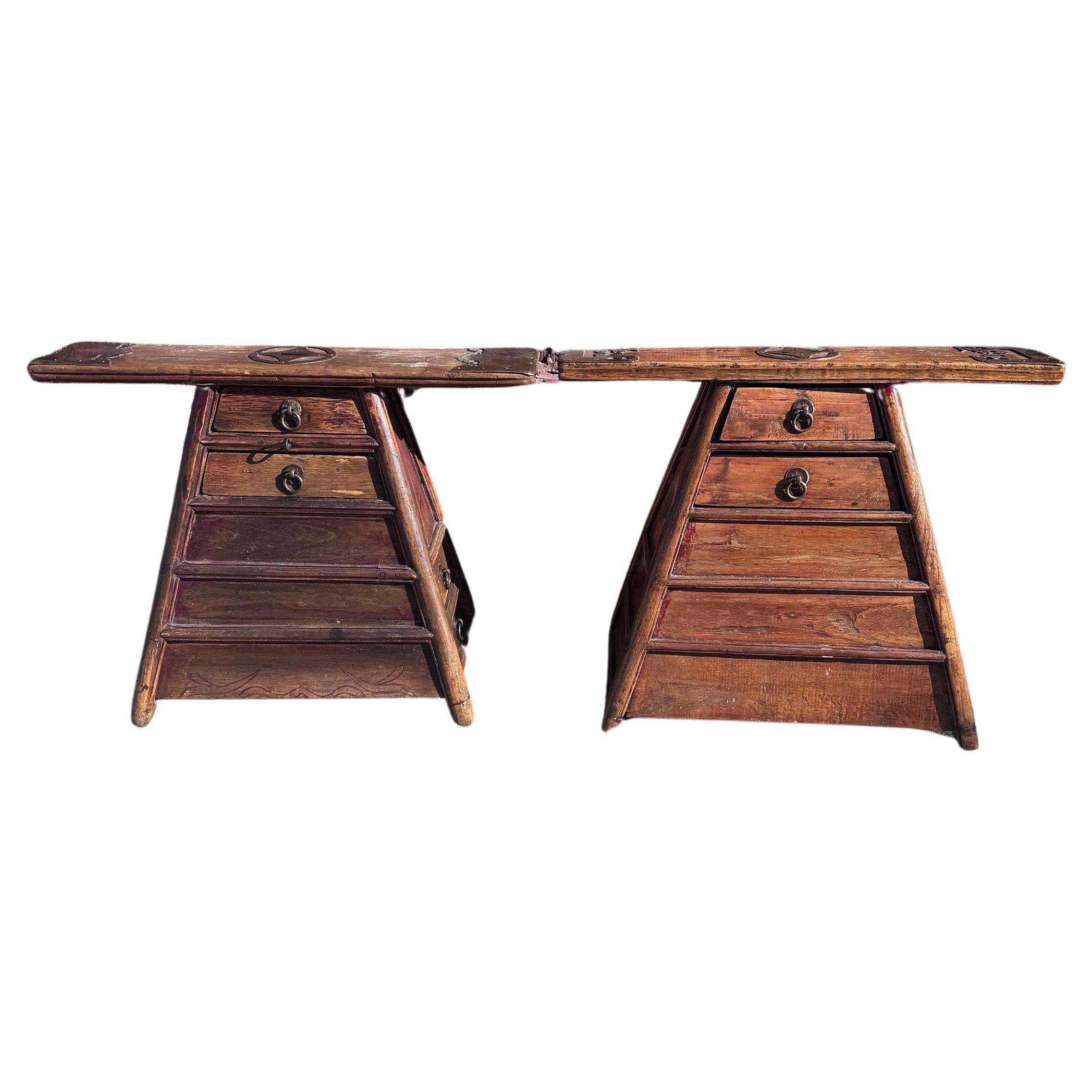 Antique Qing Style Chinese Barber Stool - Pair For Sale