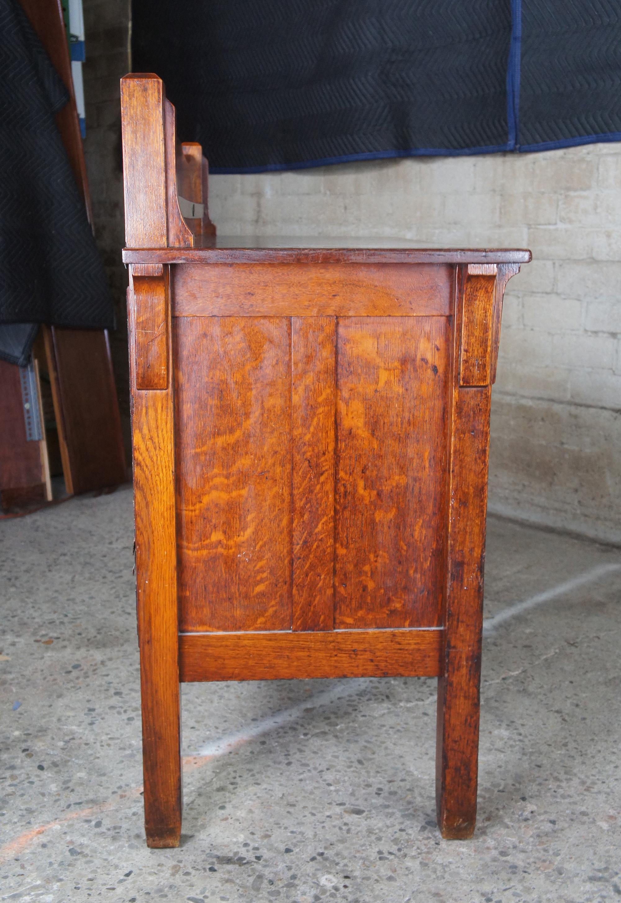 Antique Quaint Furniture Stickley Bros Quartersawn Oak Mission Sideboard Buffet 5
