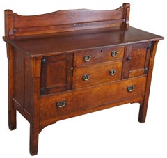 Antique Quaint Furniture Stickley Bros Quartersawn Oak Mission Sideboard Buffet