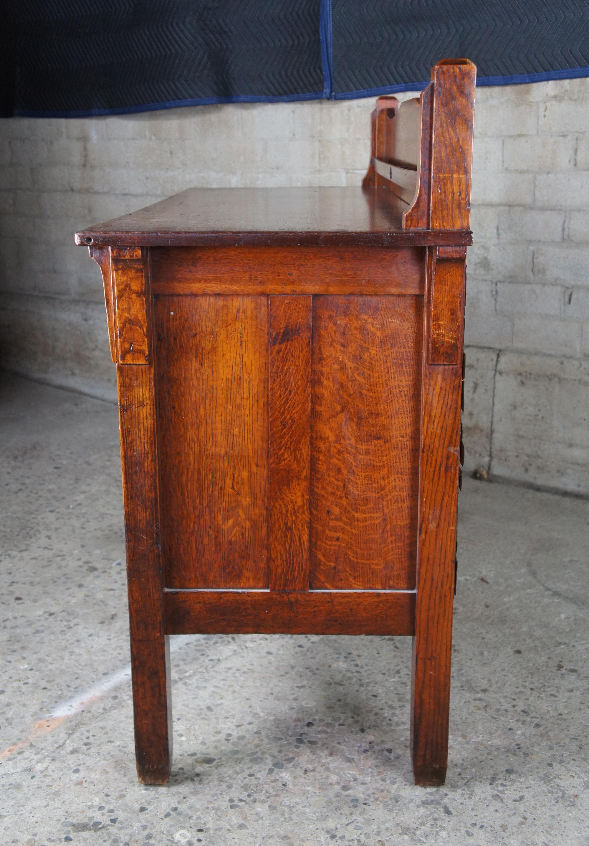 Antique Quaint Furniture Stickley Bros Quartersawn Oak Mission Sideboard Buffet 2