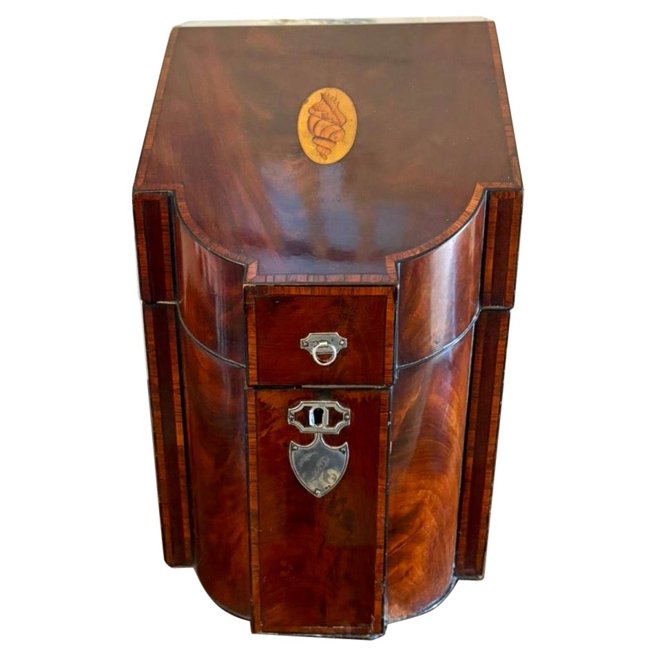 Antique Quality 19th Century Georgian Mahogany Letter Holder For Sale