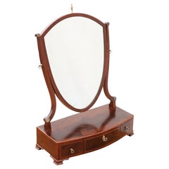 Antique quality 19th Century Georgian mahogany swing dressing table mirror