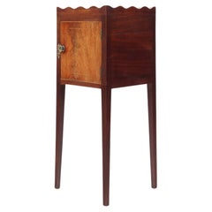 Retro quality 19th Century Georgian tray top nightstand mahogany bedside table