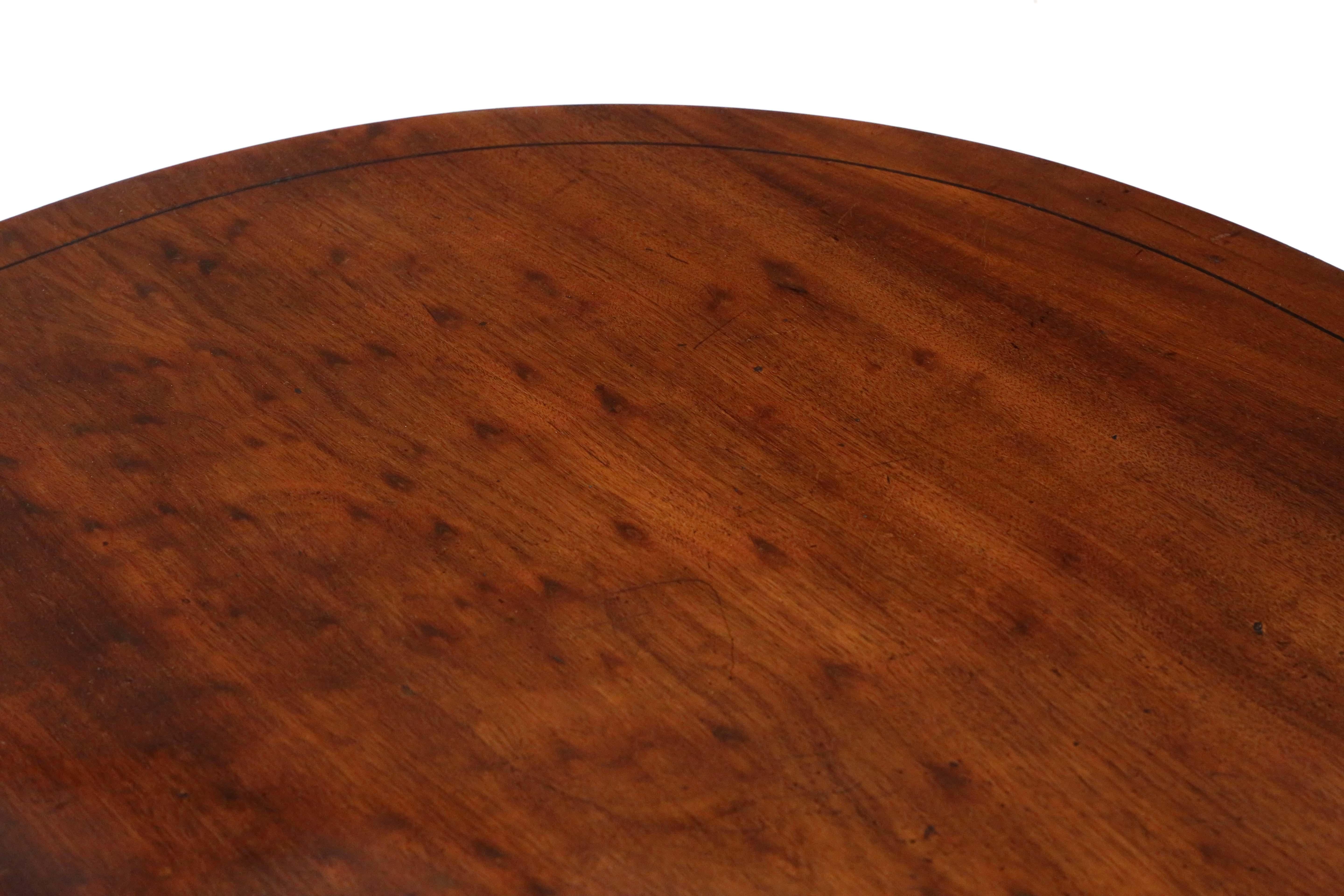 XIXe siècle Table de salle à manger à rallonge du 19ème siècle de qualité ancienne à triple piédestal 11' en vente