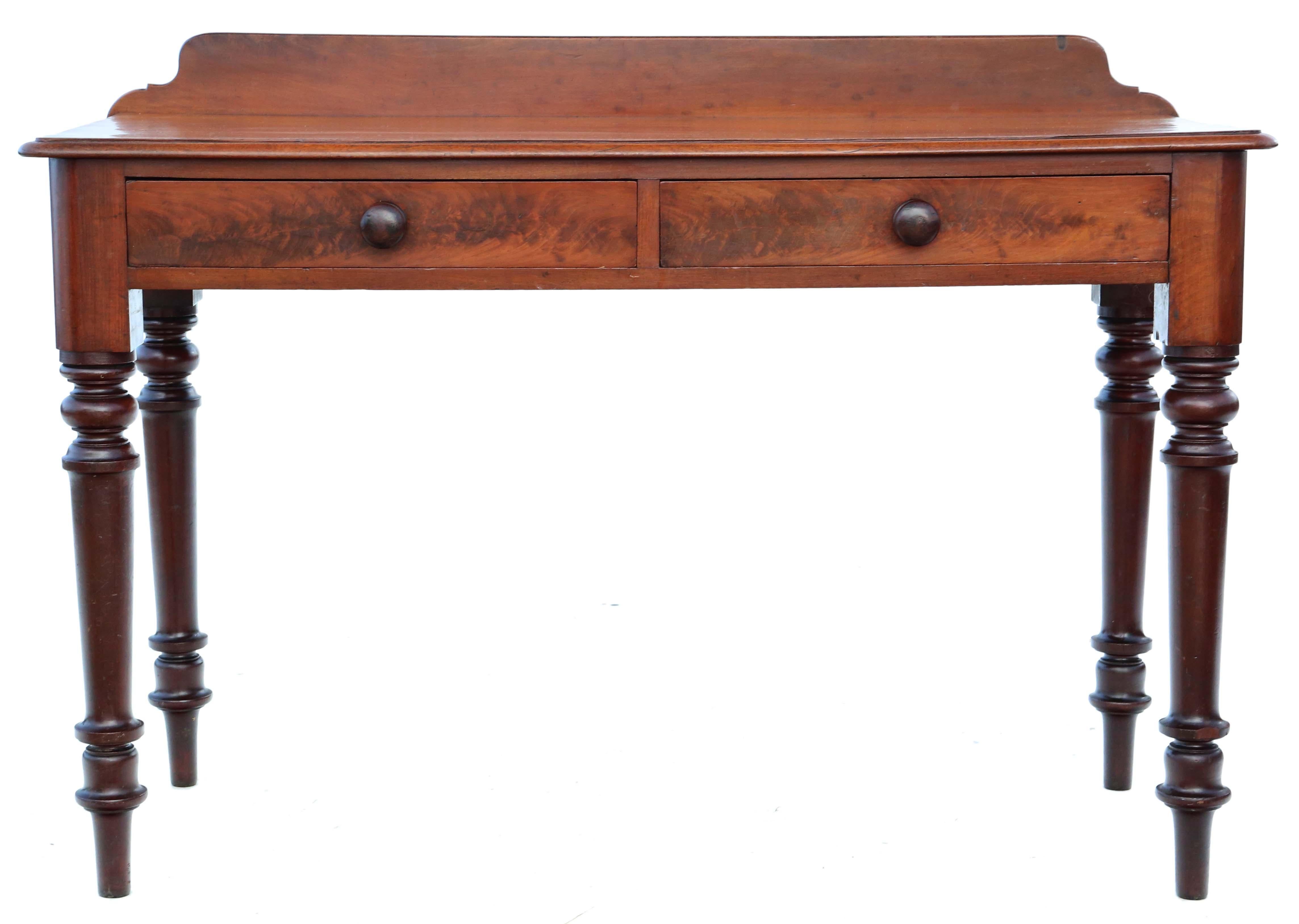 Antique quality 19th Century mahogany writing side dressing table desk In Good Condition In Wisbech, Cambridgeshire