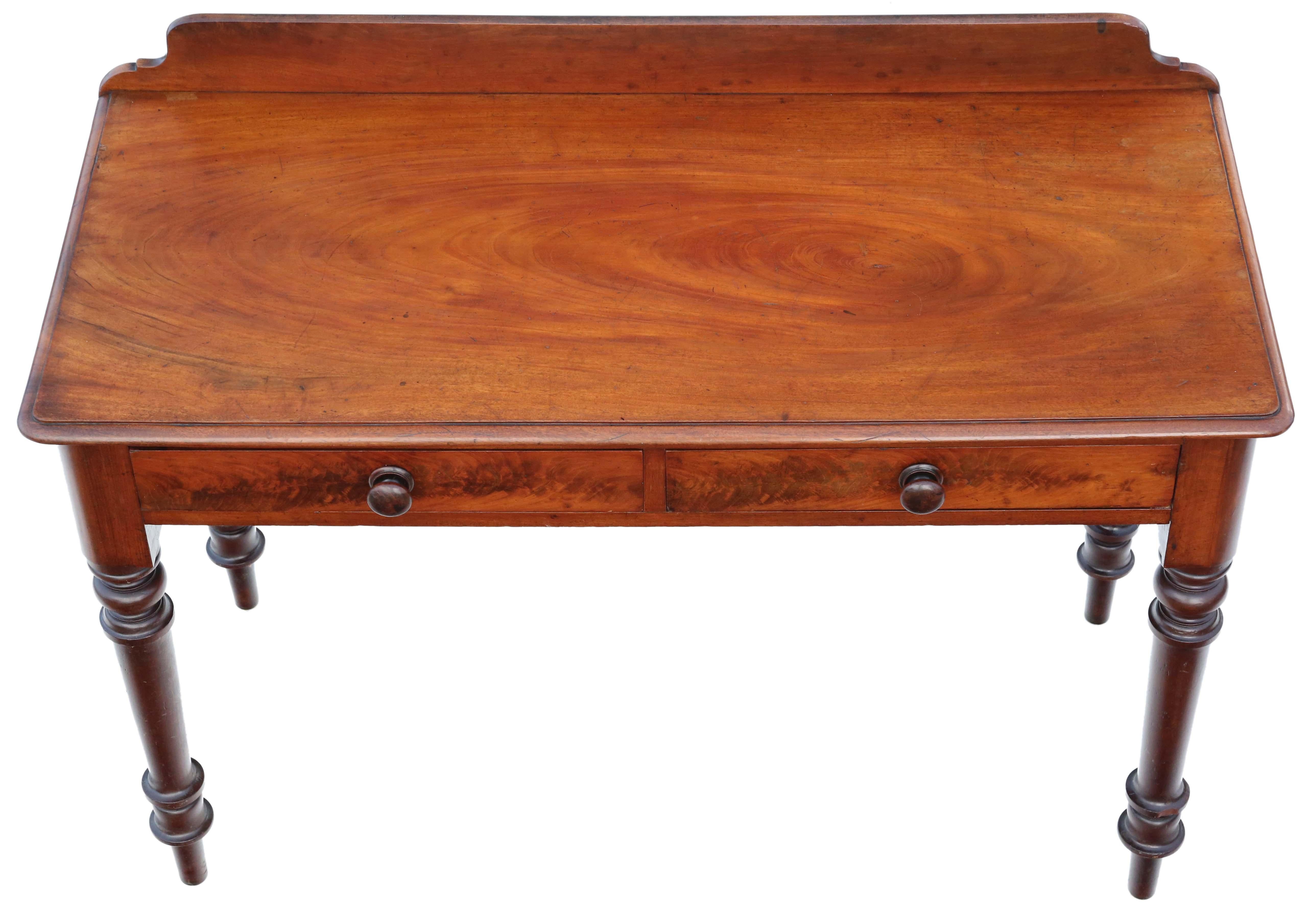 Wood Antique quality 19th Century mahogany writing side dressing table desk