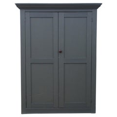 Antique quality 19th Century painted housekeeper's larder cupboard