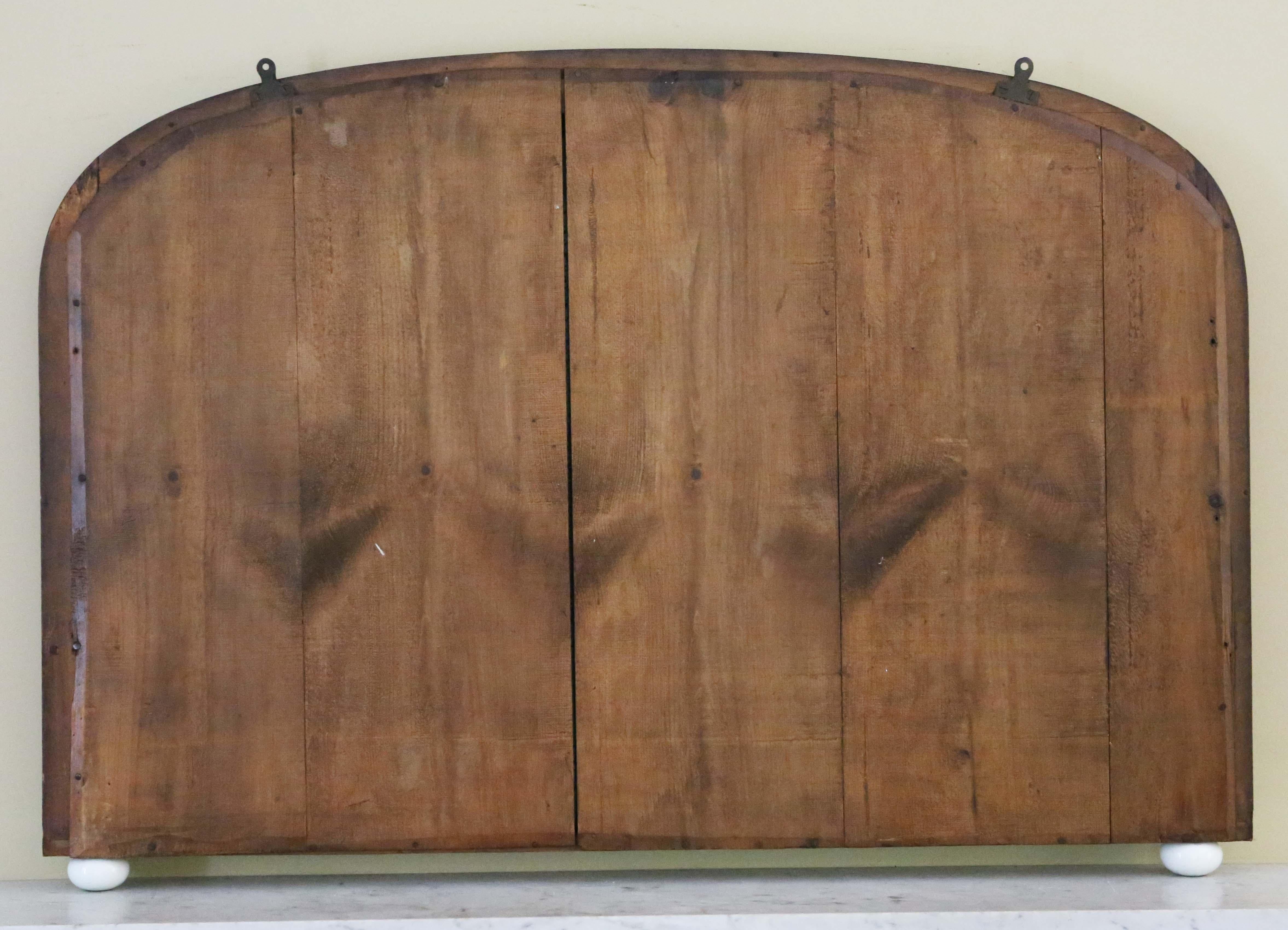 Antiker Qualität C1900 Großer hochwertiger Wandspiegel mit Intarsien aus Wurzelnussholz in Übermantle im Angebot 3