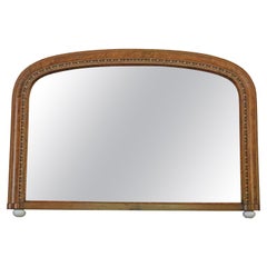 Antique quality C1900 large quality inlaid burr walnut overmantle wall mirror