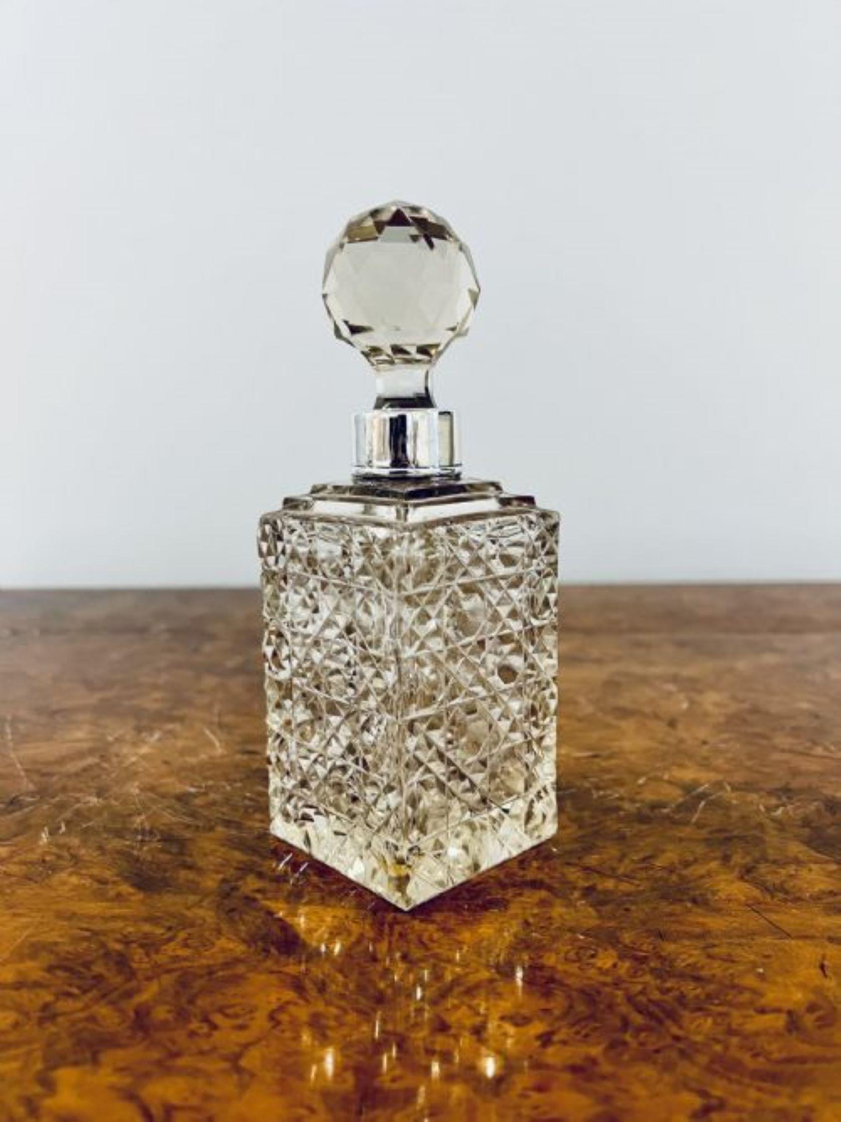 20th Century Antique quality cut glass decanter  For Sale