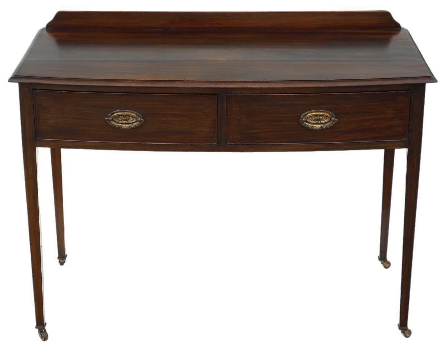 Antique Quality Early 20th Century Mahogany Writing Table - Desk Side Dressing In Good Condition For Sale In Wisbech, Cambridgeshire