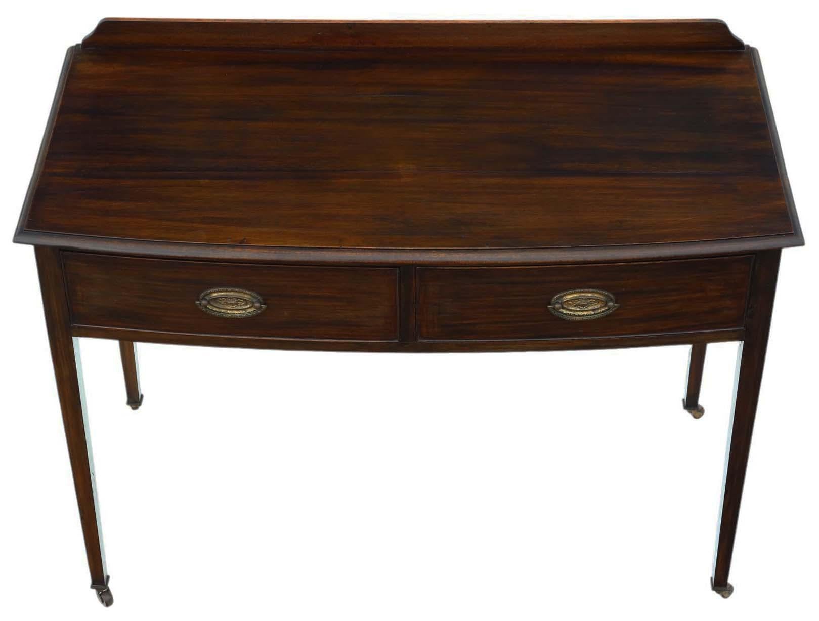 Wood Antique Quality Early 20th Century Mahogany Writing Table - Desk Side Dressing For Sale