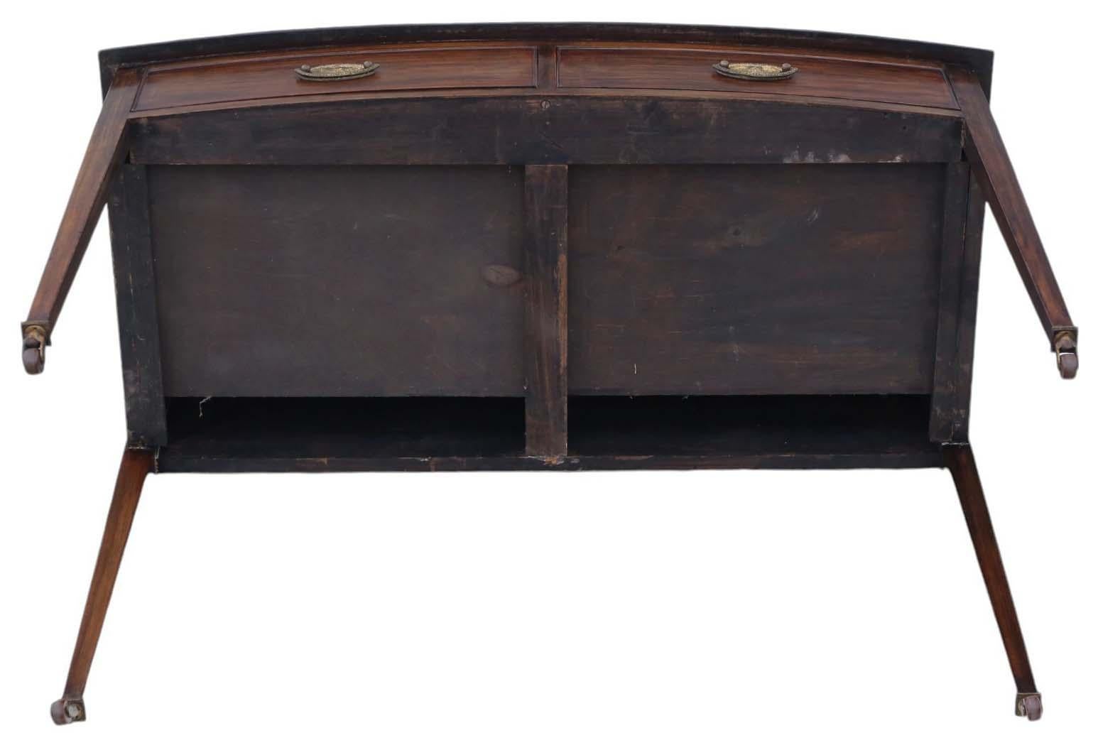 Antique Quality Early 20th Century Mahogany Writing Table - Desk Side Dressing For Sale 5