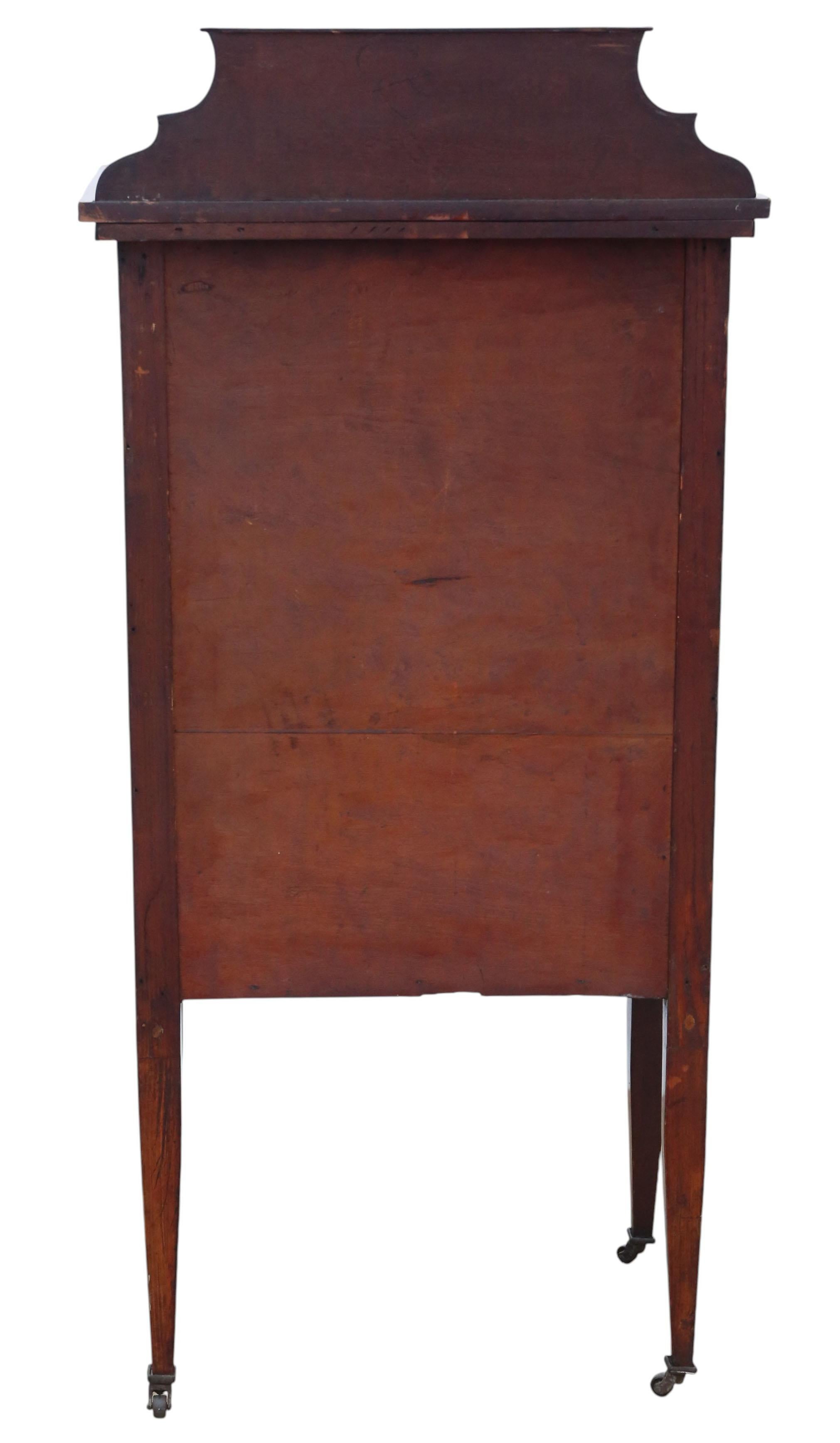 Antique Quality Edwardian c.1910 Inlaid Mahogany Display Cabinet / Bookcase in vendita 1