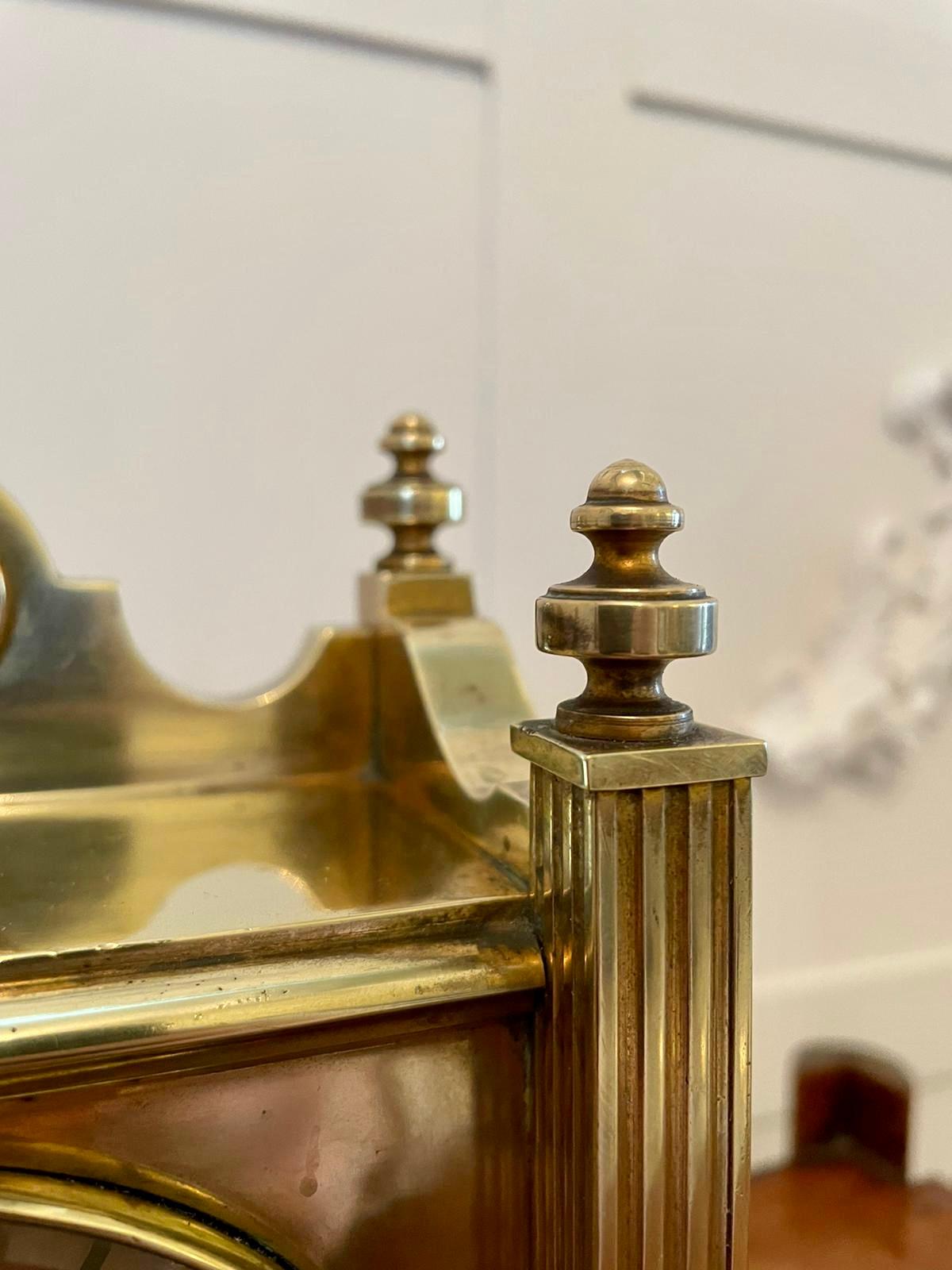 British Antique Quality Eight Day Antique Brass Mantel Clock