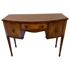 Antique Quality Figured Mahogany Bow Fronted Sideboard