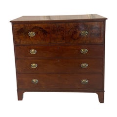 Commode secrétaire de qualité ancienne George III en acajou incrusté Commode secrétaire de qualité ancienne George III en acajou incrusté