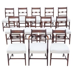 Antique quality harlequin set of 12 (11 + 1) 19th Century Mahogany Dining Chairs Antique quality harlequin set of 12 (11 + 1) 19th Century Mahogany Dining Chairs