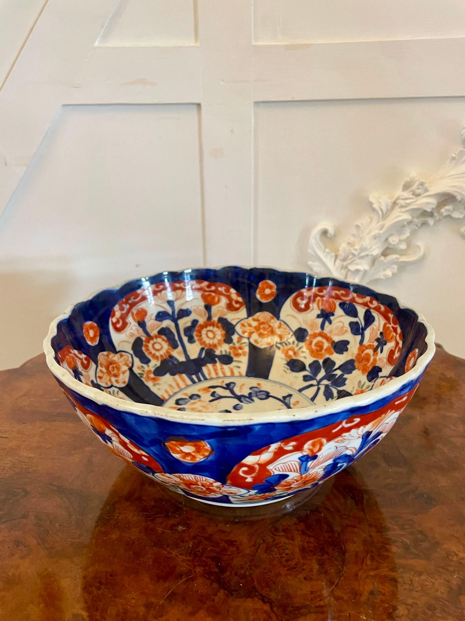 20th Century Antique Quality Japanese Imari Bowl For Sale