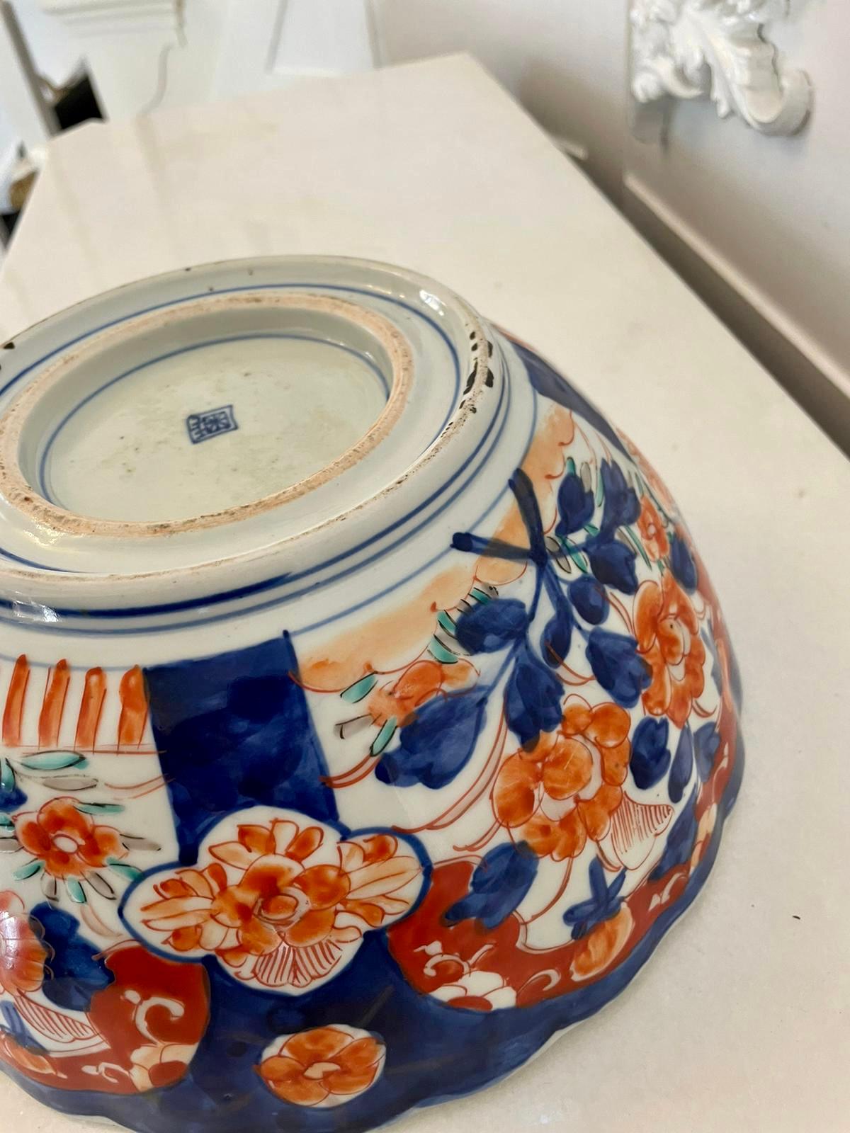 Ceramic Antique Quality Japanese Imari Bowl For Sale