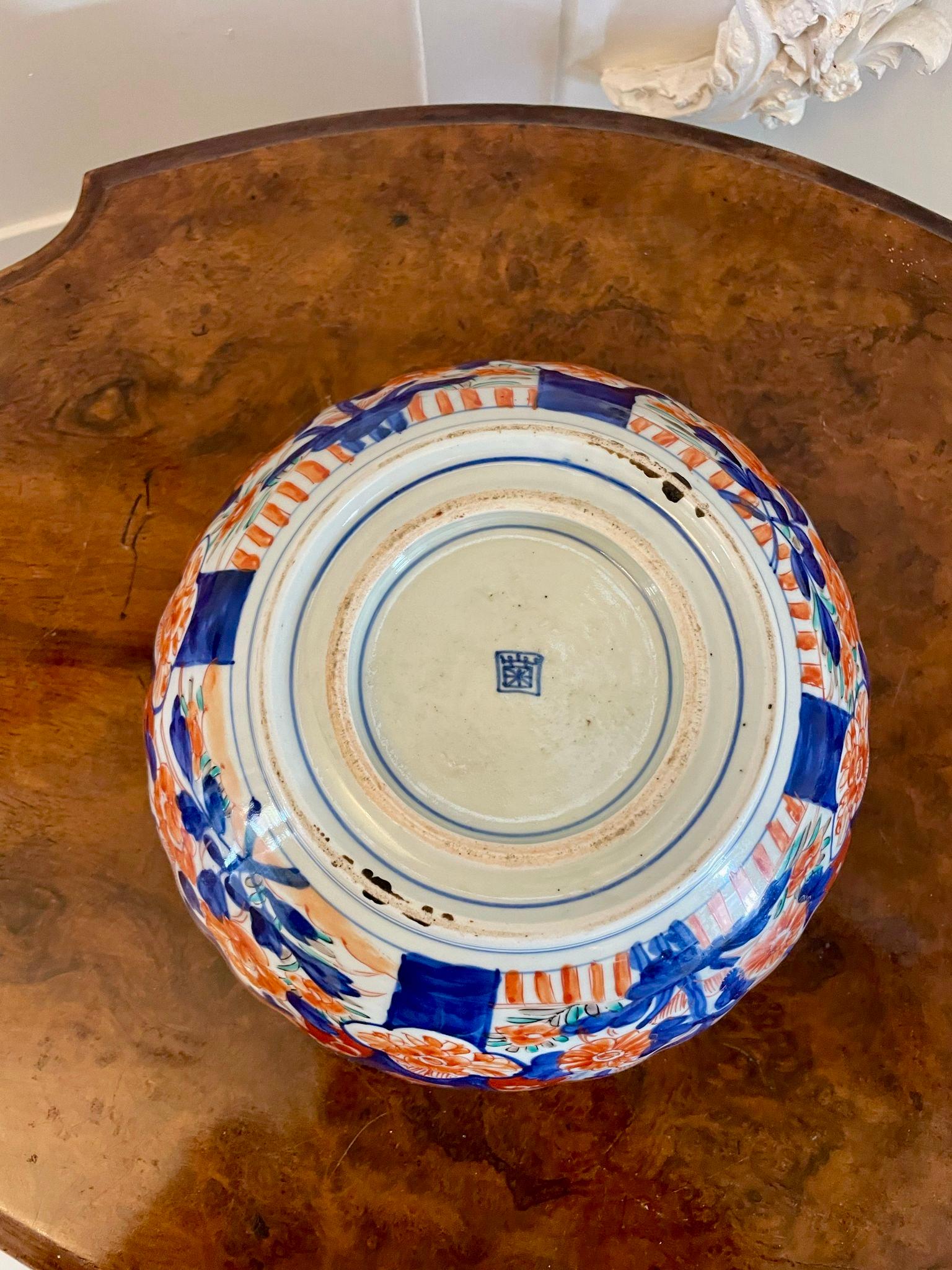 Porcelain Antique Quality Japanese Imari Bowl For Sale
